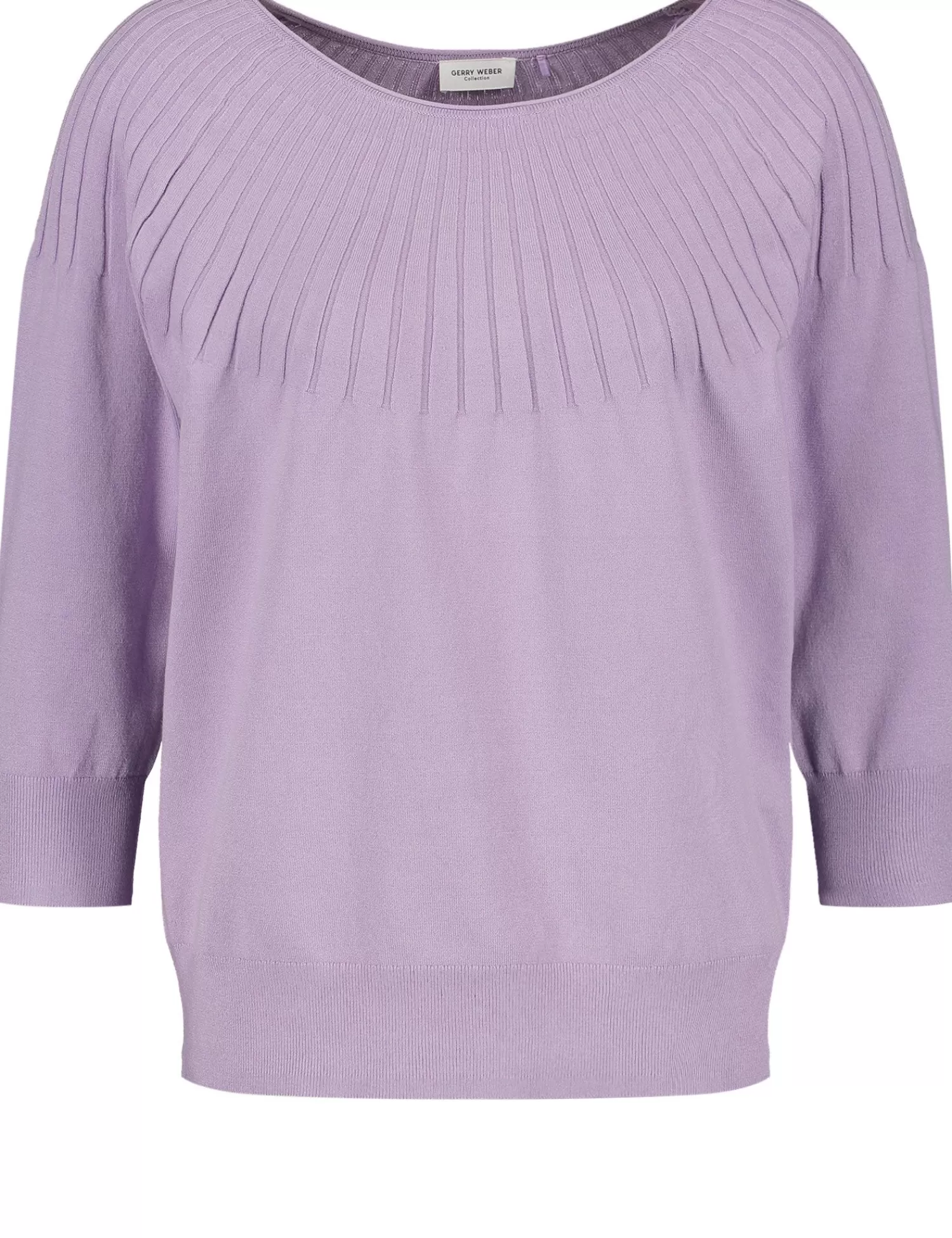 Clearance 3/4-Arm-Pullover Mit Strickmuster Damen Pullover