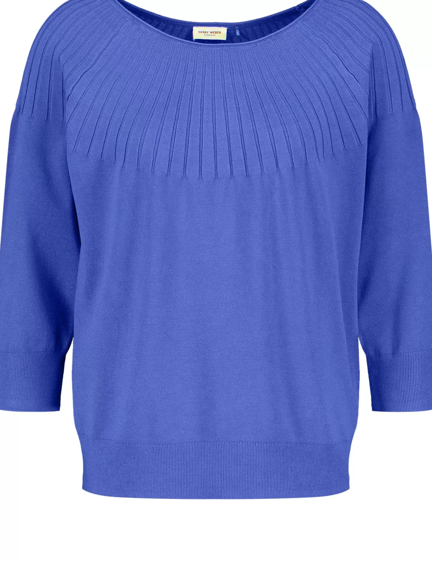 New 3/4-Arm-Pullover Mit Strickmuster Damen Pullover