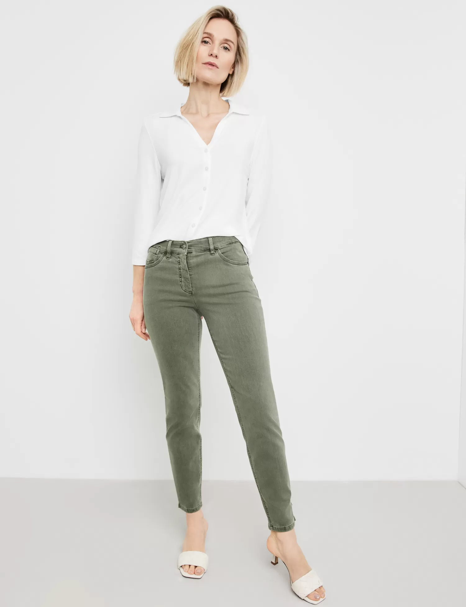 Discount 5 Pocket Jeans Best4Me Cropped Damen Jeans