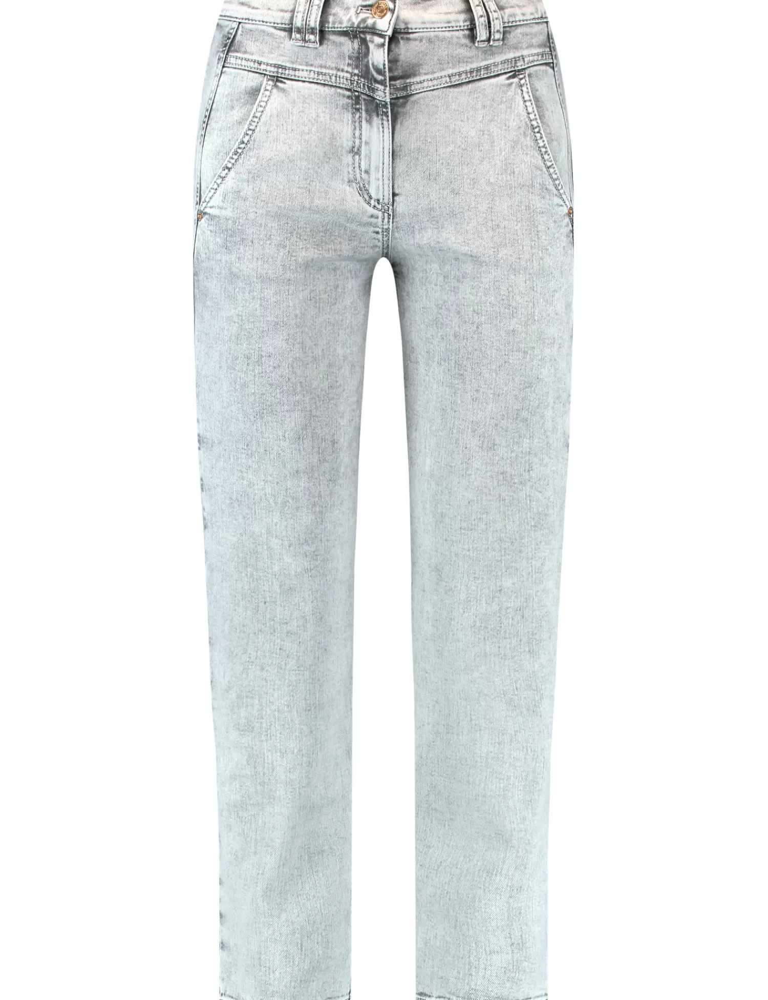 Fashion 7/8 Jeans Mom Fit Mit Washed-Out Effekten Damen Jeans