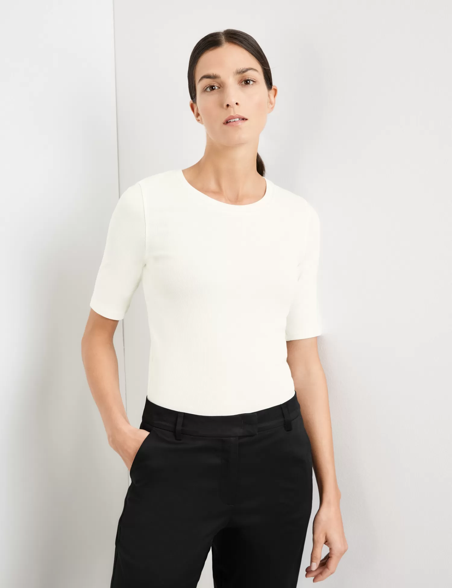 Shop Basic Halbarmshirt Mit Stretchkomfort Damen T-Shirts