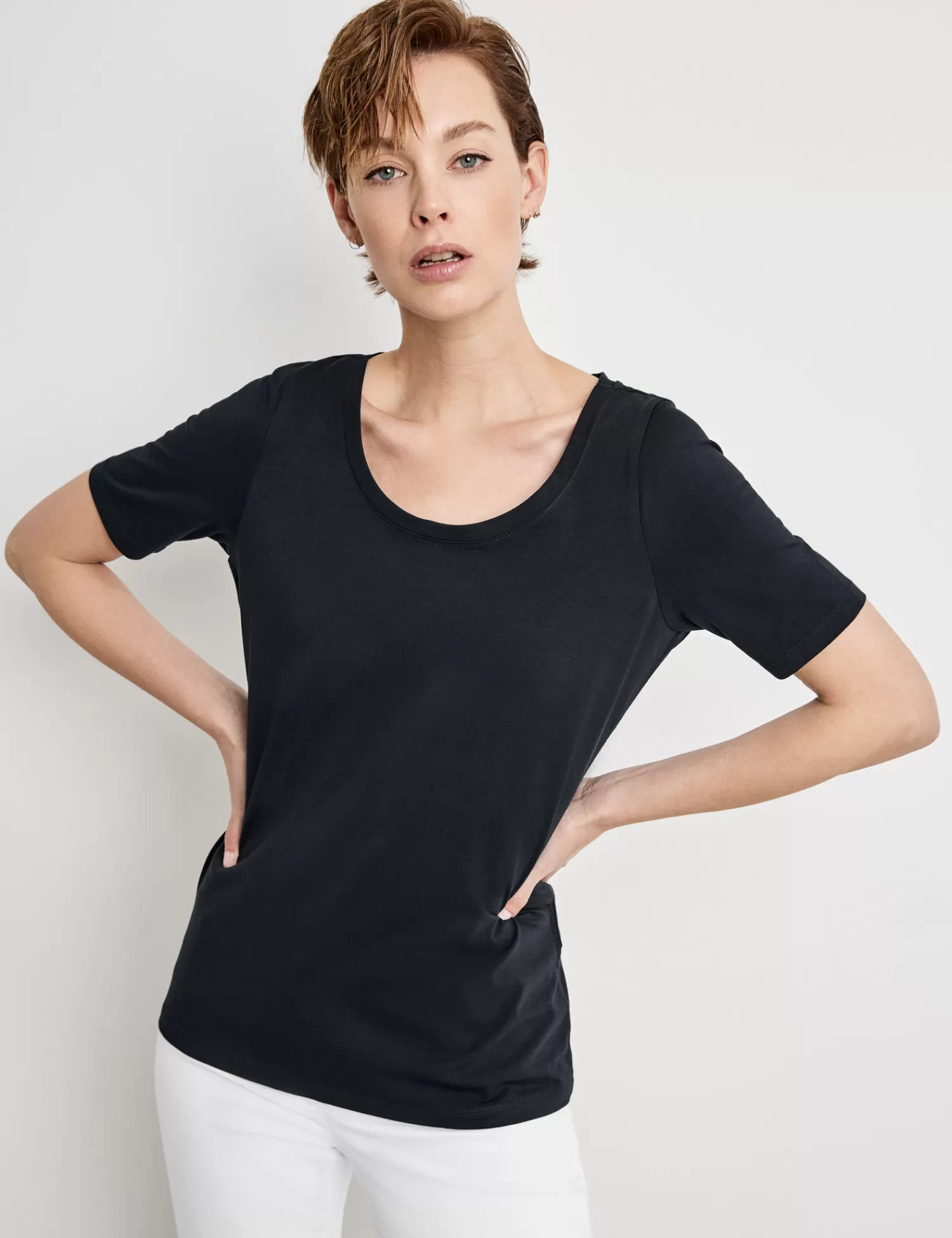 Clearance Basic Shirt Gots Damen Halbarmshirts