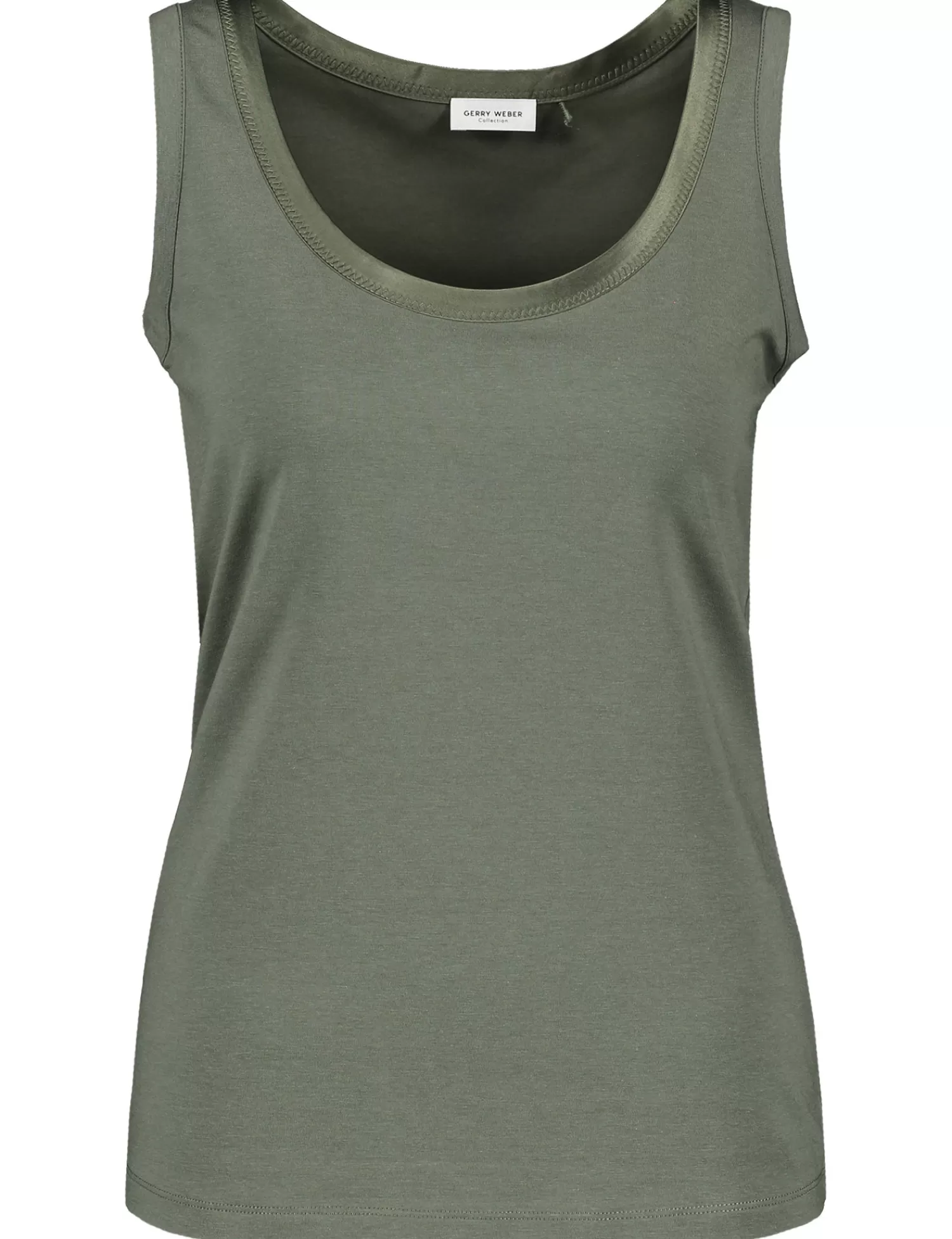 Outlet Basic Top Mit Satin-Detail Damen Tops