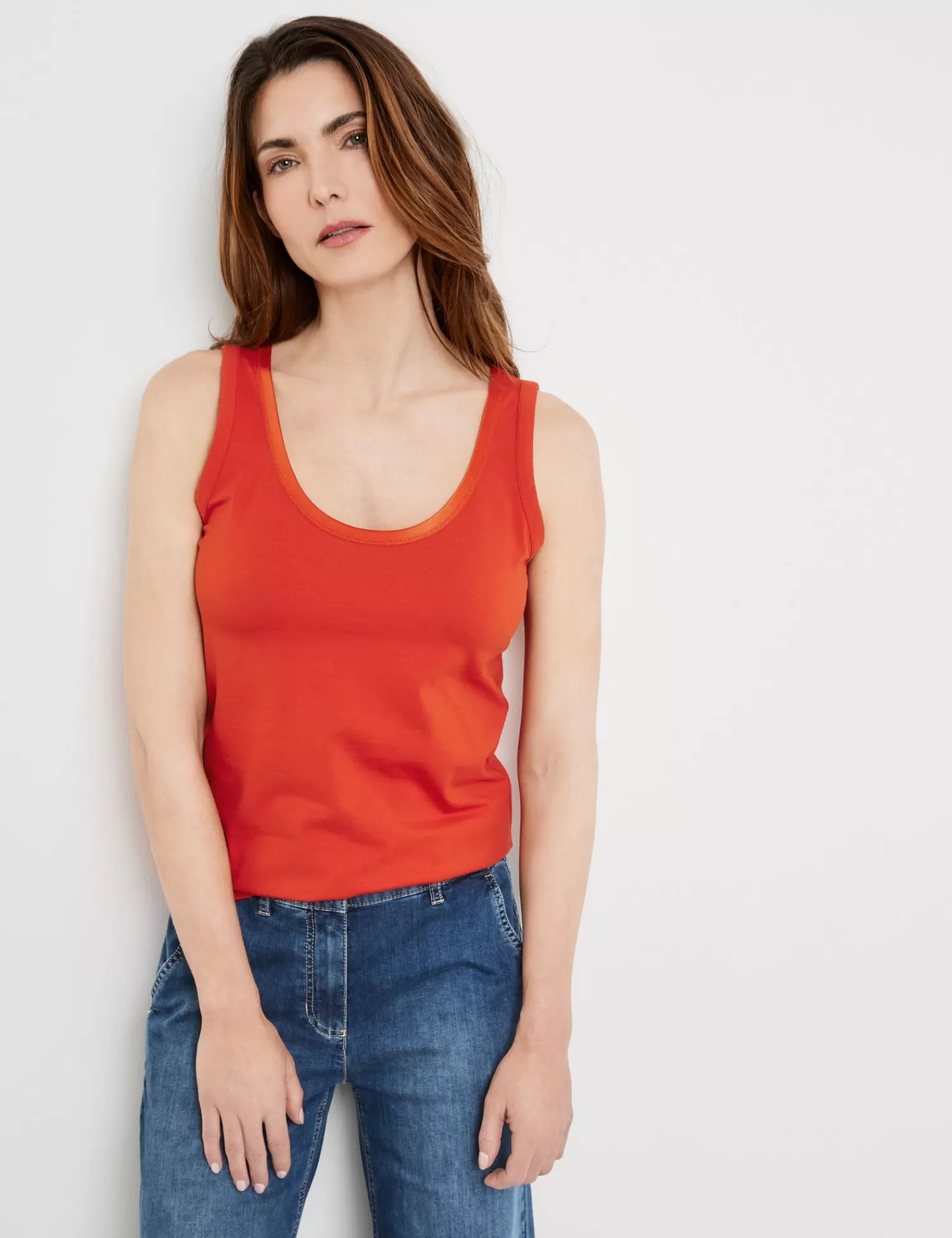 Shop Basic Top Mit Satin-Detail Damen Tops