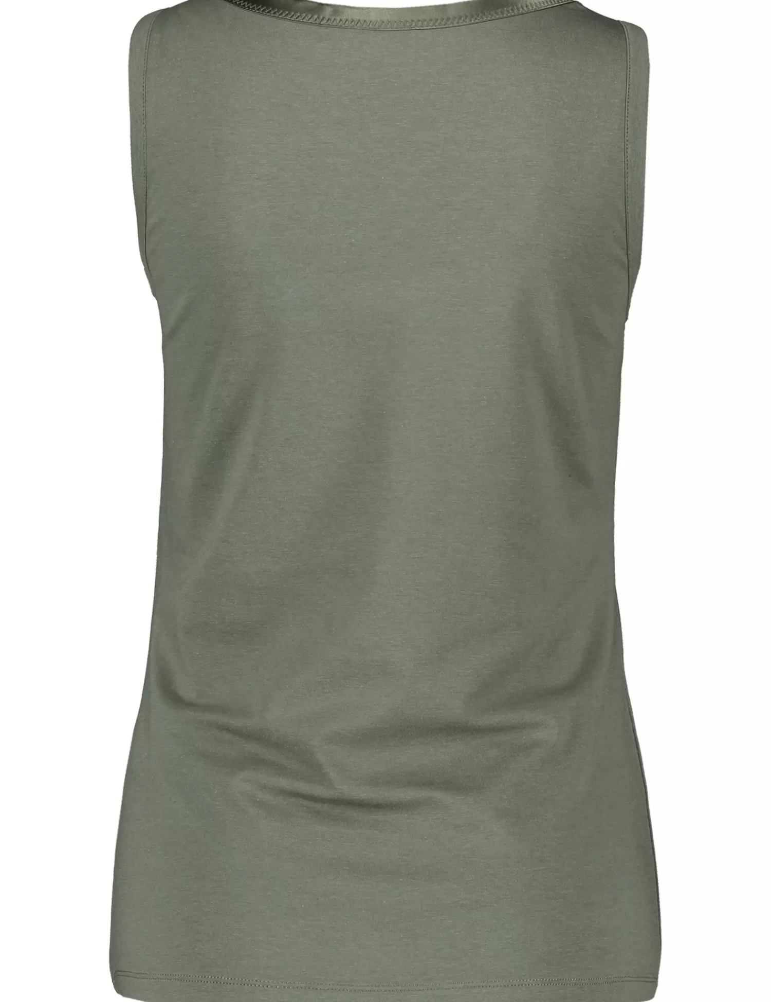 Outlet Basic Top Mit Satin-Detail Damen Tops