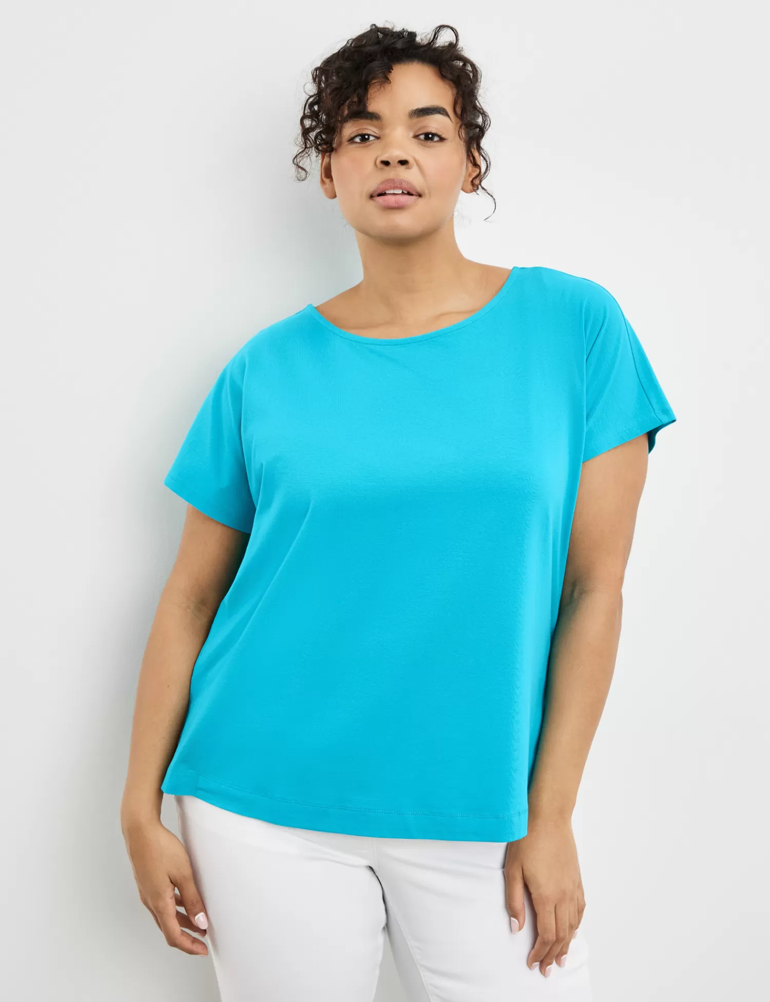 Hot Basic T-Shirt Mit Ruckenfalte Damen T-Shirts