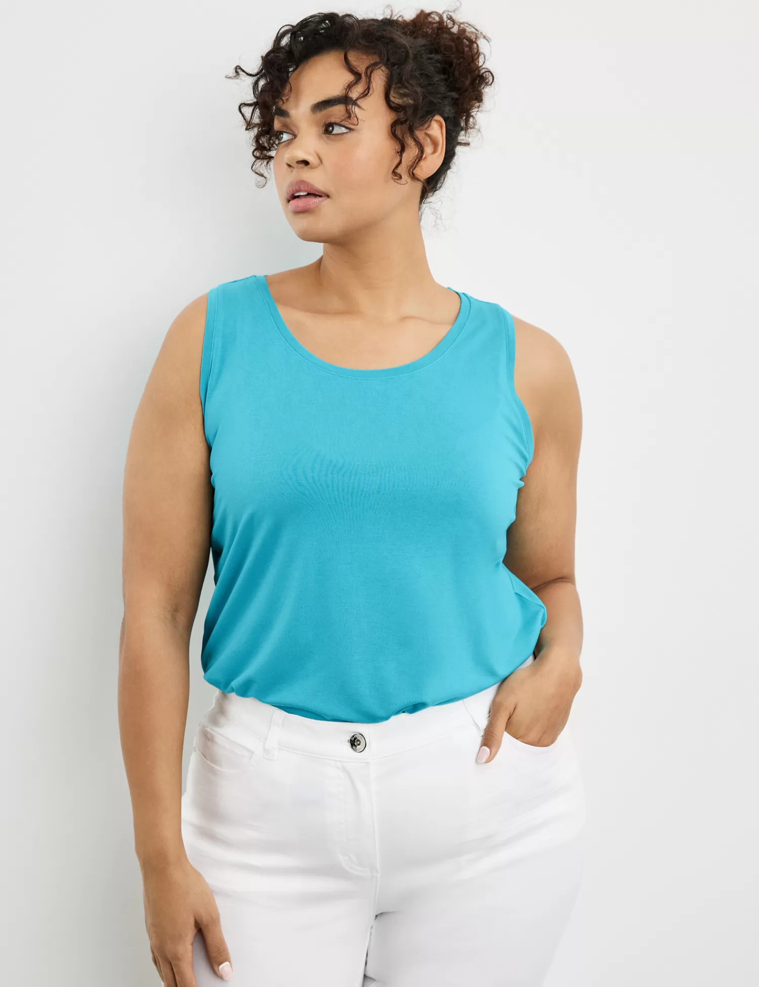 Fashion Basic-Top Mit Seitenschlitzen Damen Tops