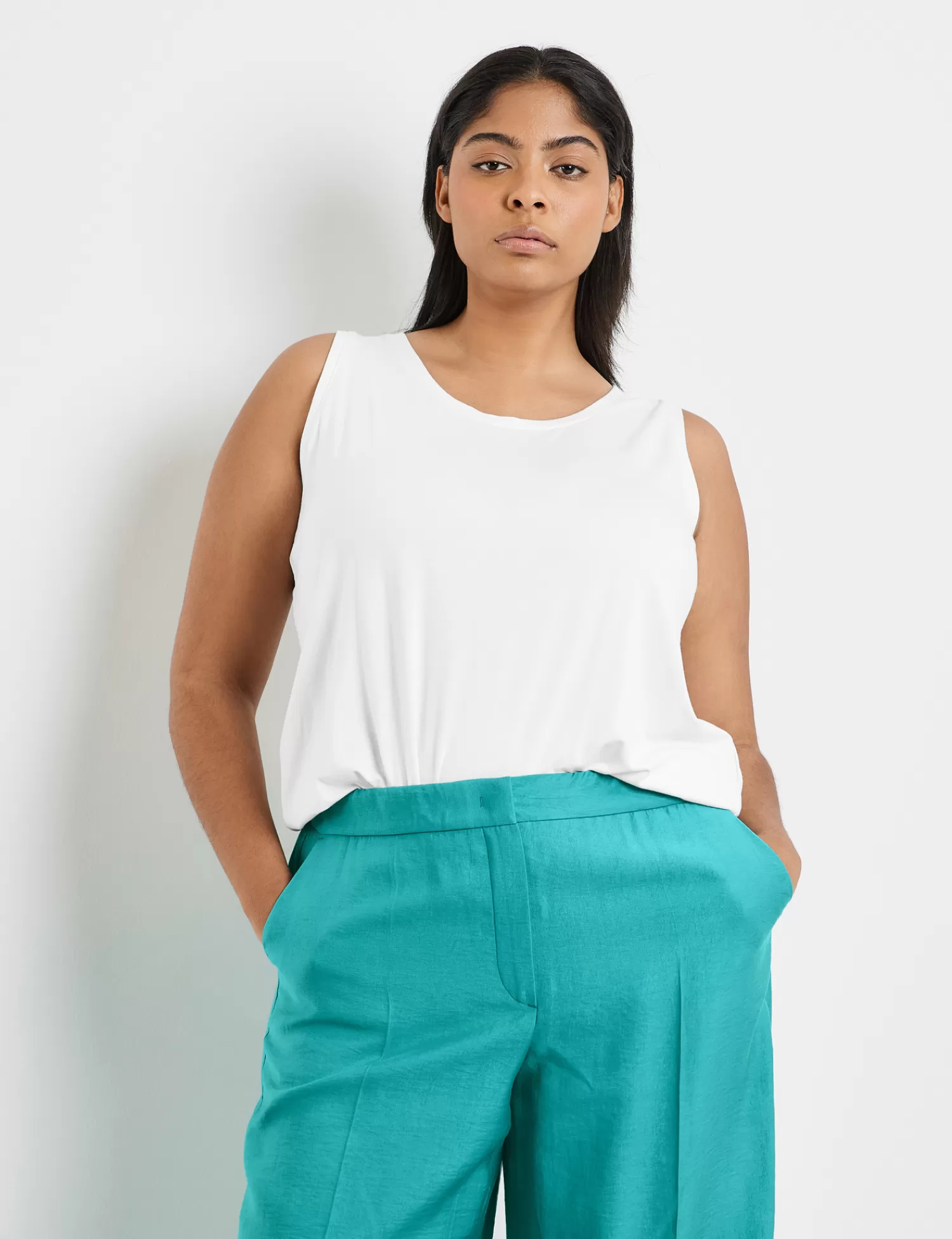 Cheap Basic-Top Mit Seitenschlitzen Damen Tops