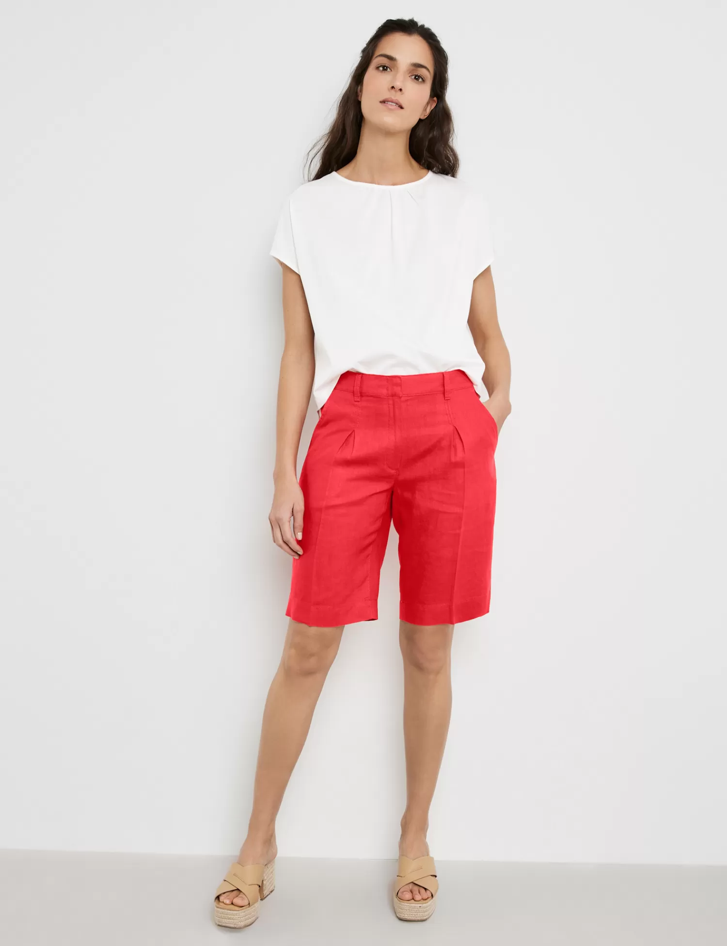 Outlet Bermuda Aus Reinem Leinen Damen Shorts / Bermudas