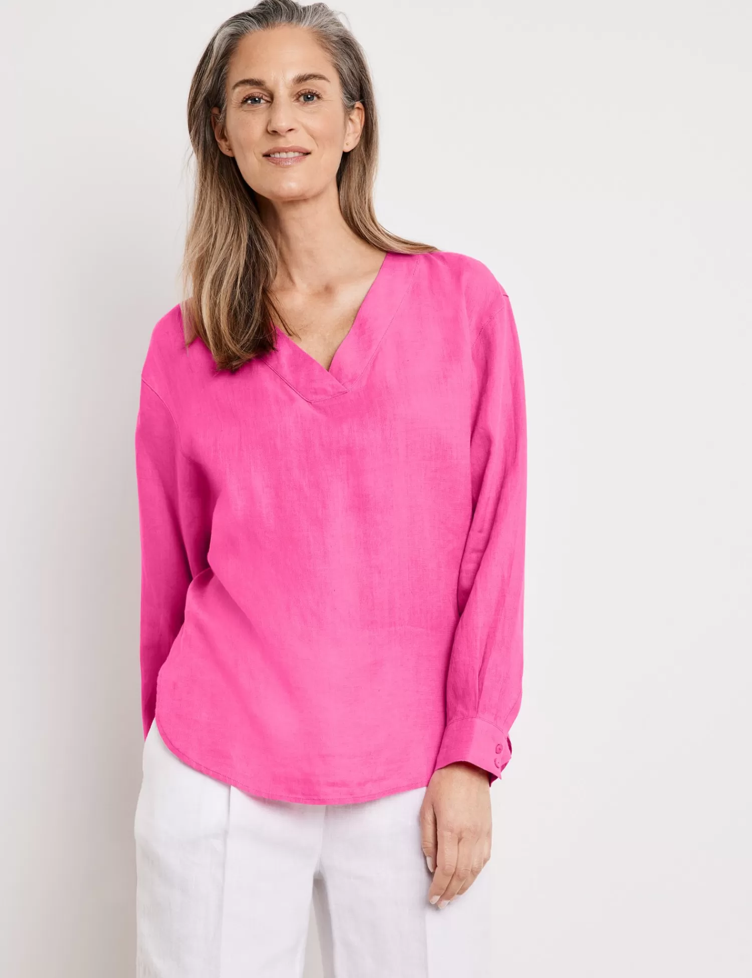 New Blusenshirt Aus Leinen Damen Tuniken