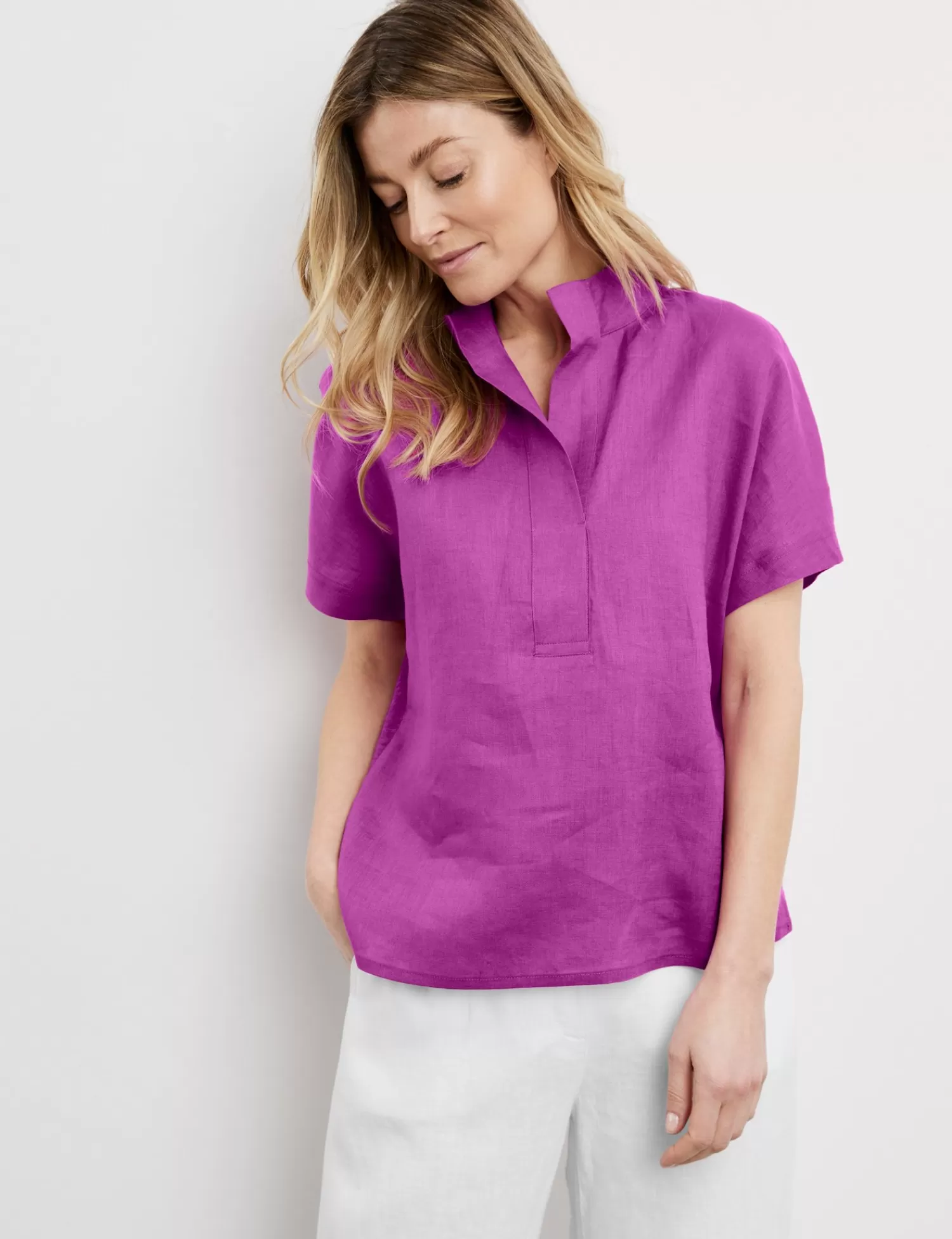 New Blusenshirt Aus Leinen Damen Blusenshirts