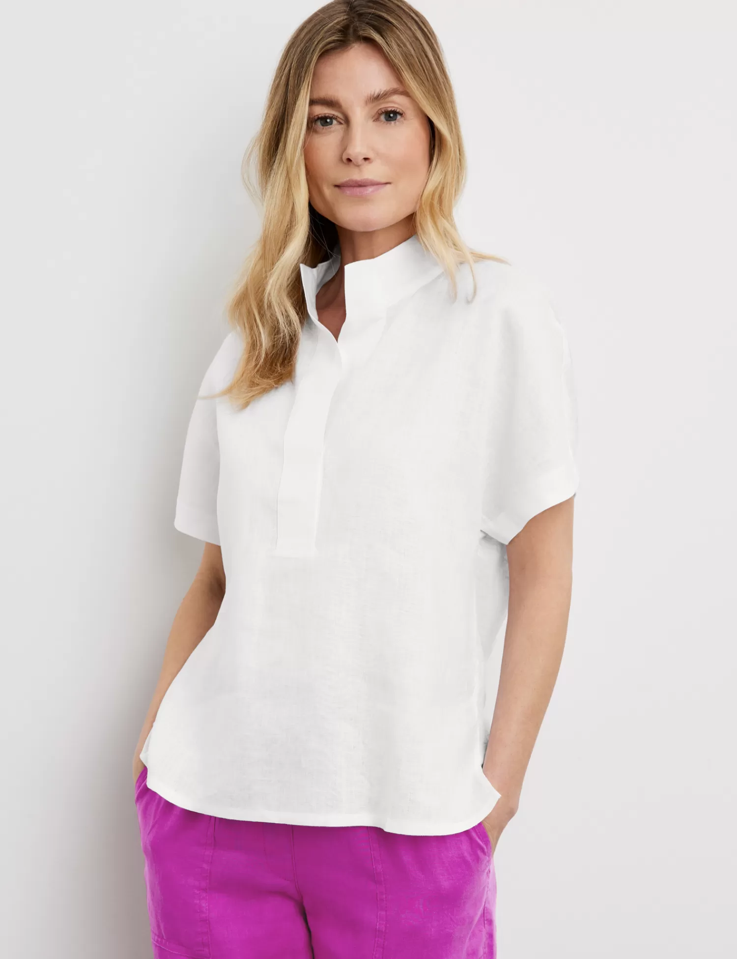 Hot Blusenshirt Aus Leinen Damen Blusenshirts