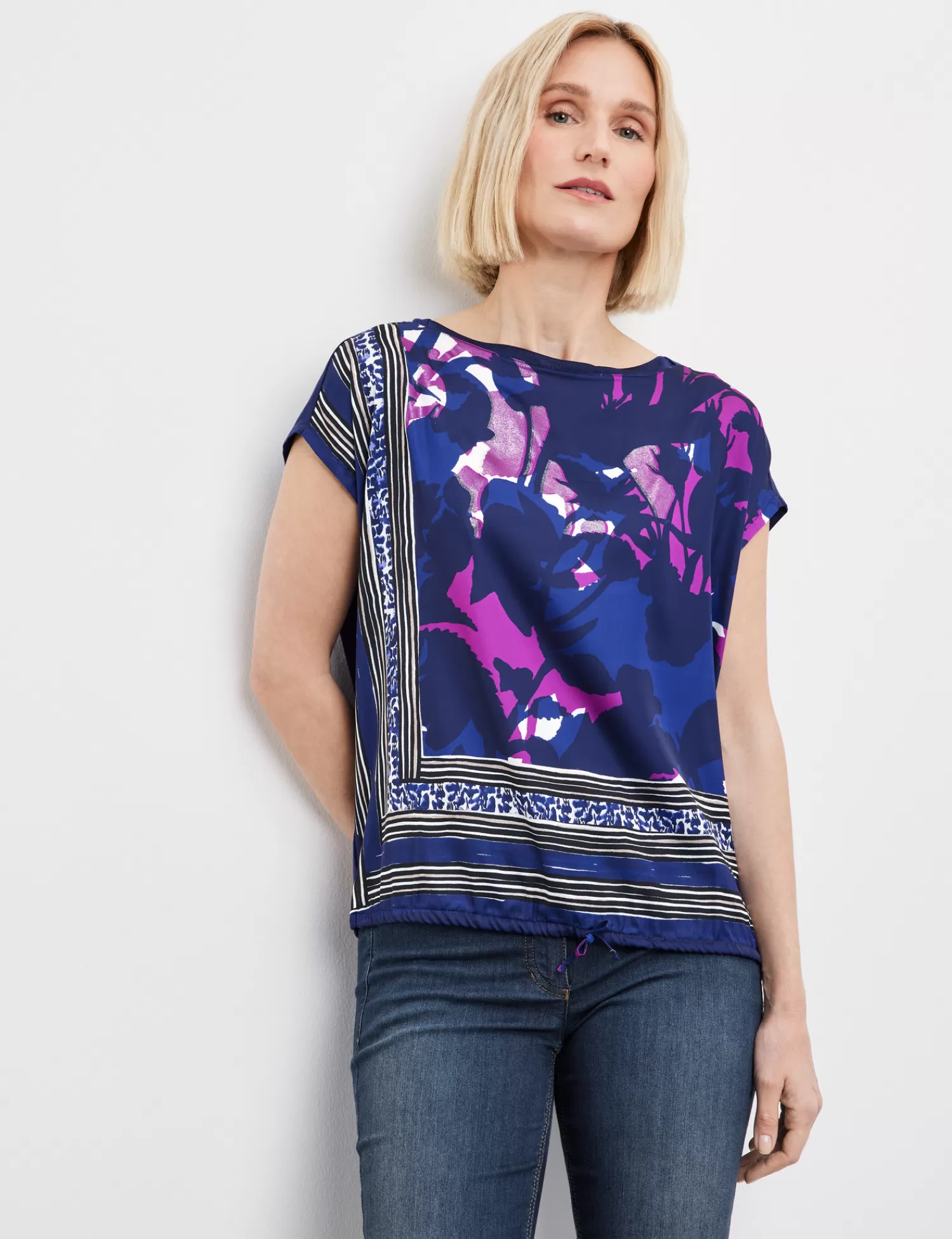 Clearance Blusenshirt Mit Elastischem Saum Damen Blusenshirts