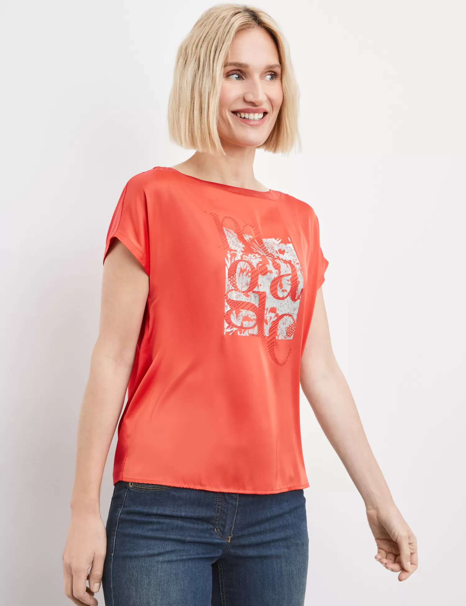 Cheap Blusenshirt Mit Frontprint Damen Blusenshirts