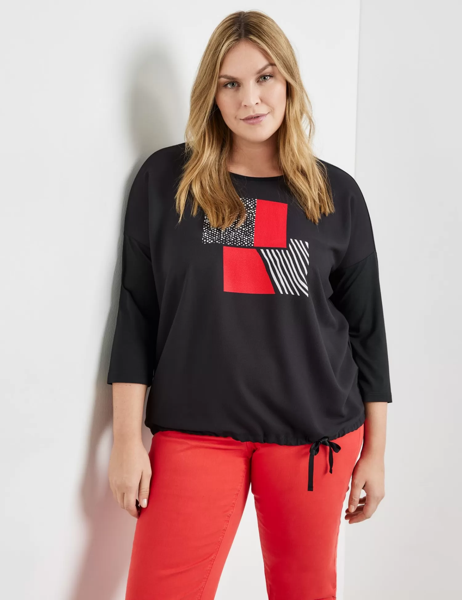 Hot Blusenshirt Mit Frontprint Damen Blusenshirts