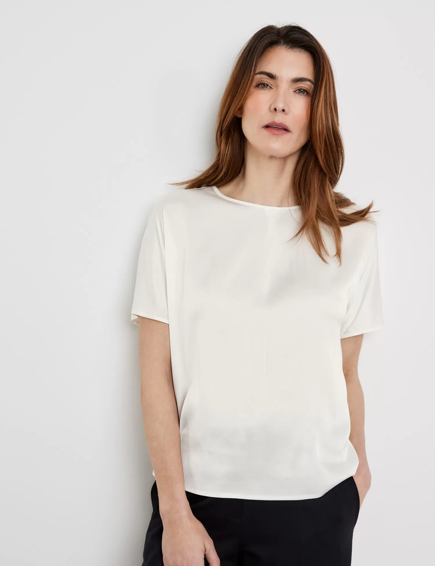 Best Blusenshirt Mit Gelegter Falte Am Ausschnitt Damen Blusenshirts