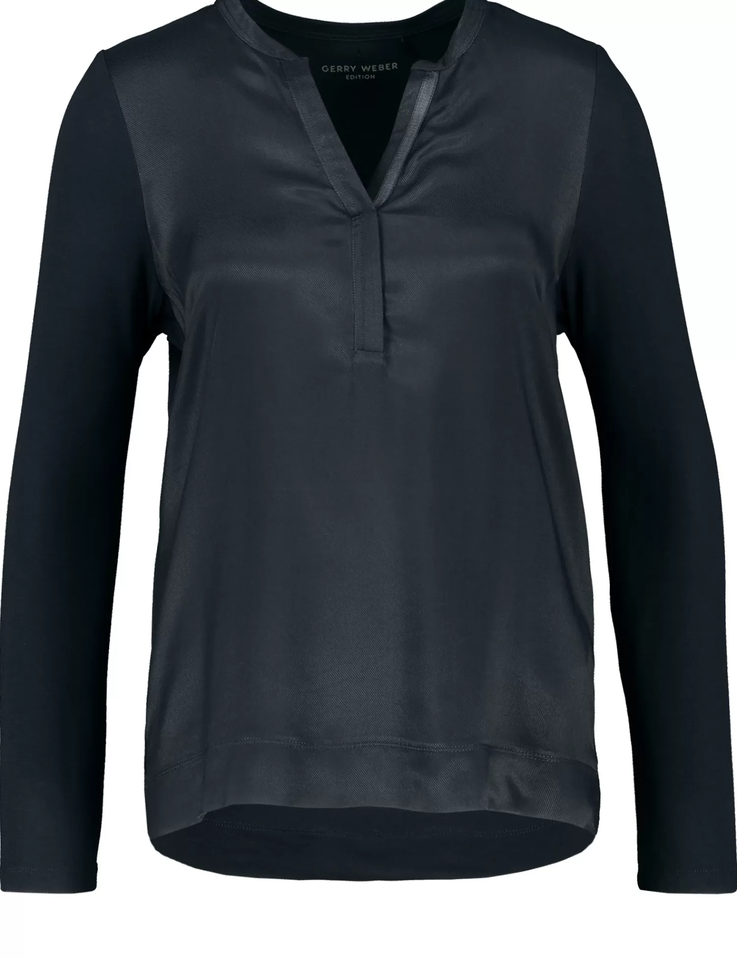 Shop Blusenshirt Mit Materialmix Damen Blusenshirts