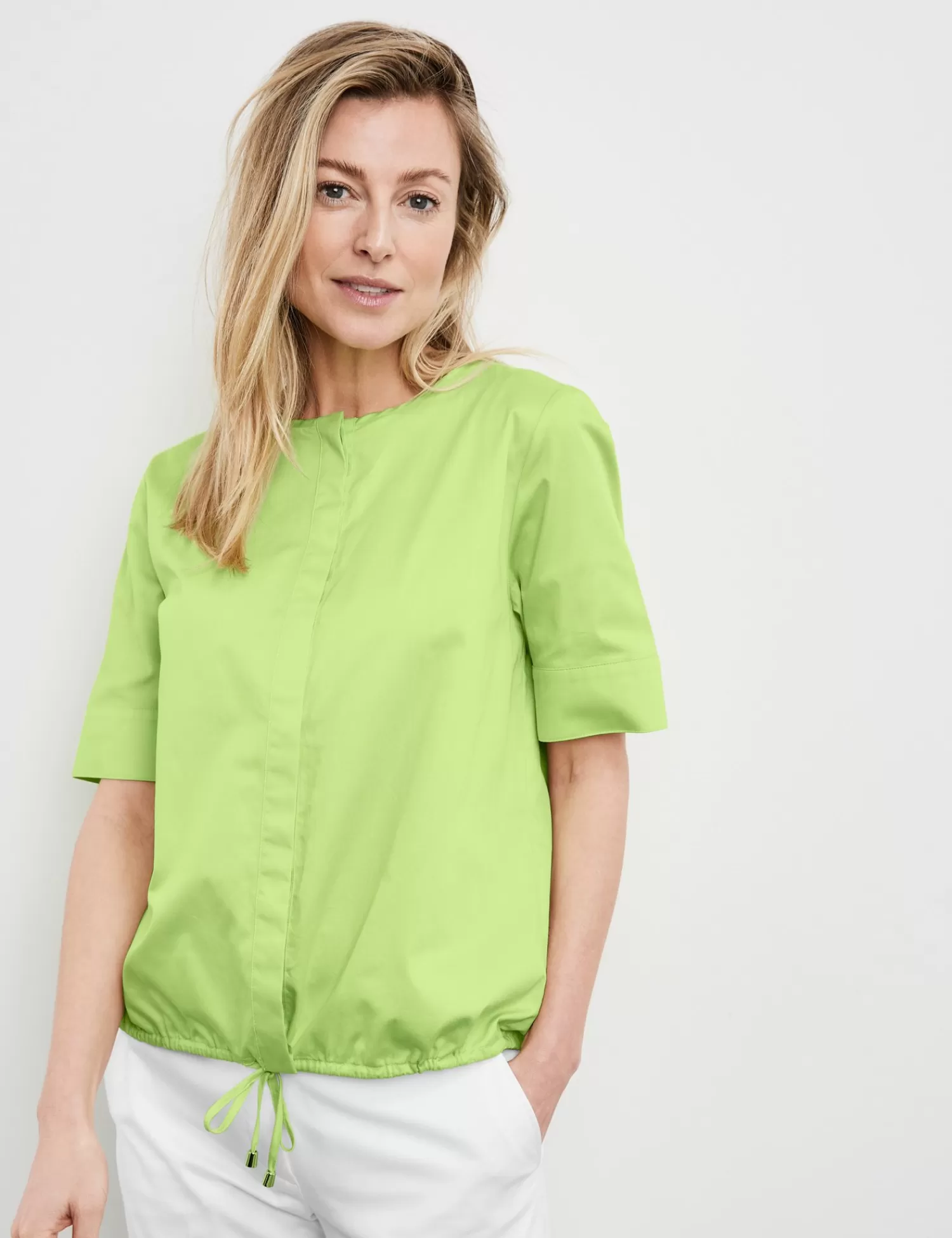 Fashion Blusenshirt Mit Tunnelband Im Saum Damen Blusenshirts