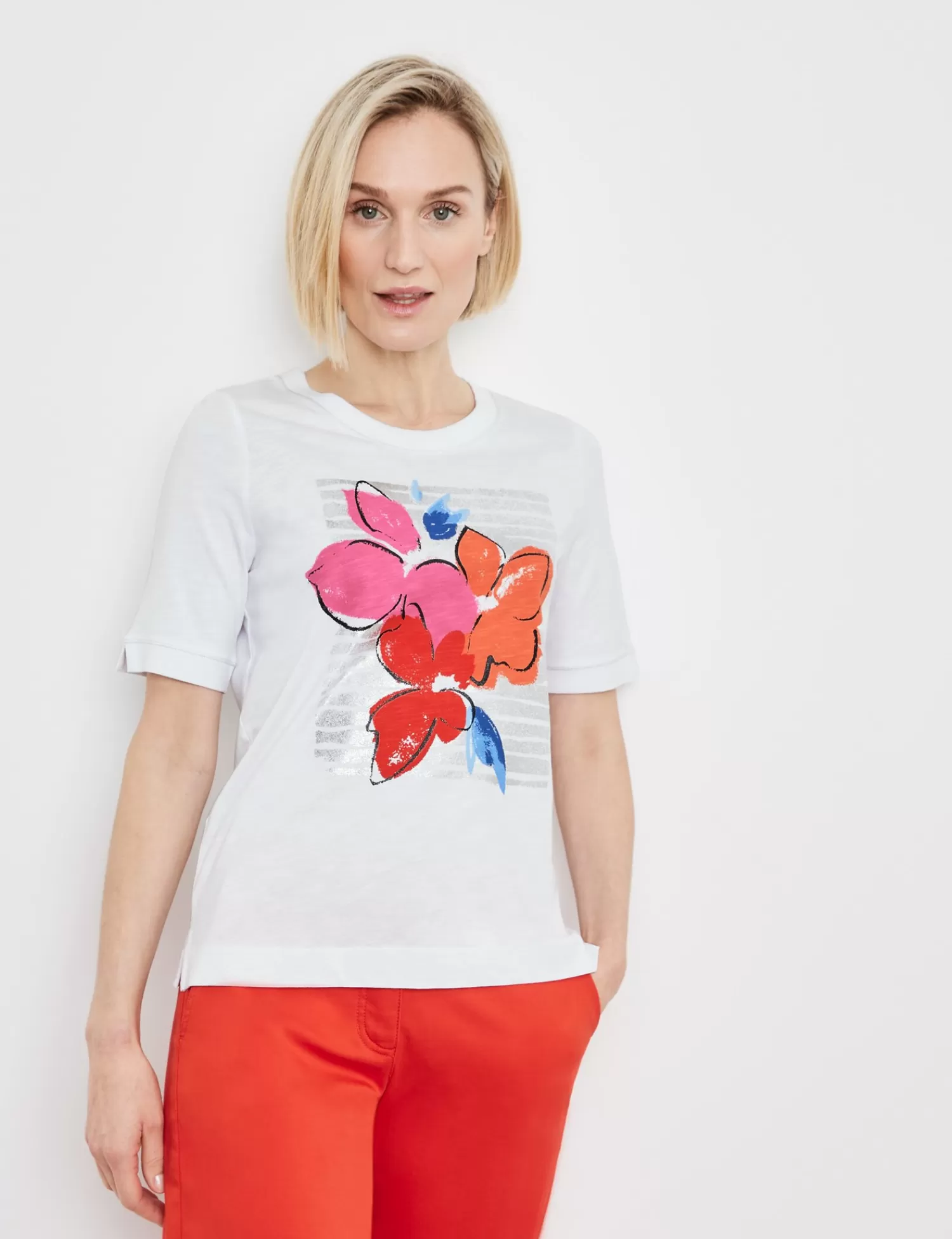 Discount Halbarmshirt Mit Frontprint Damen T-Shirts