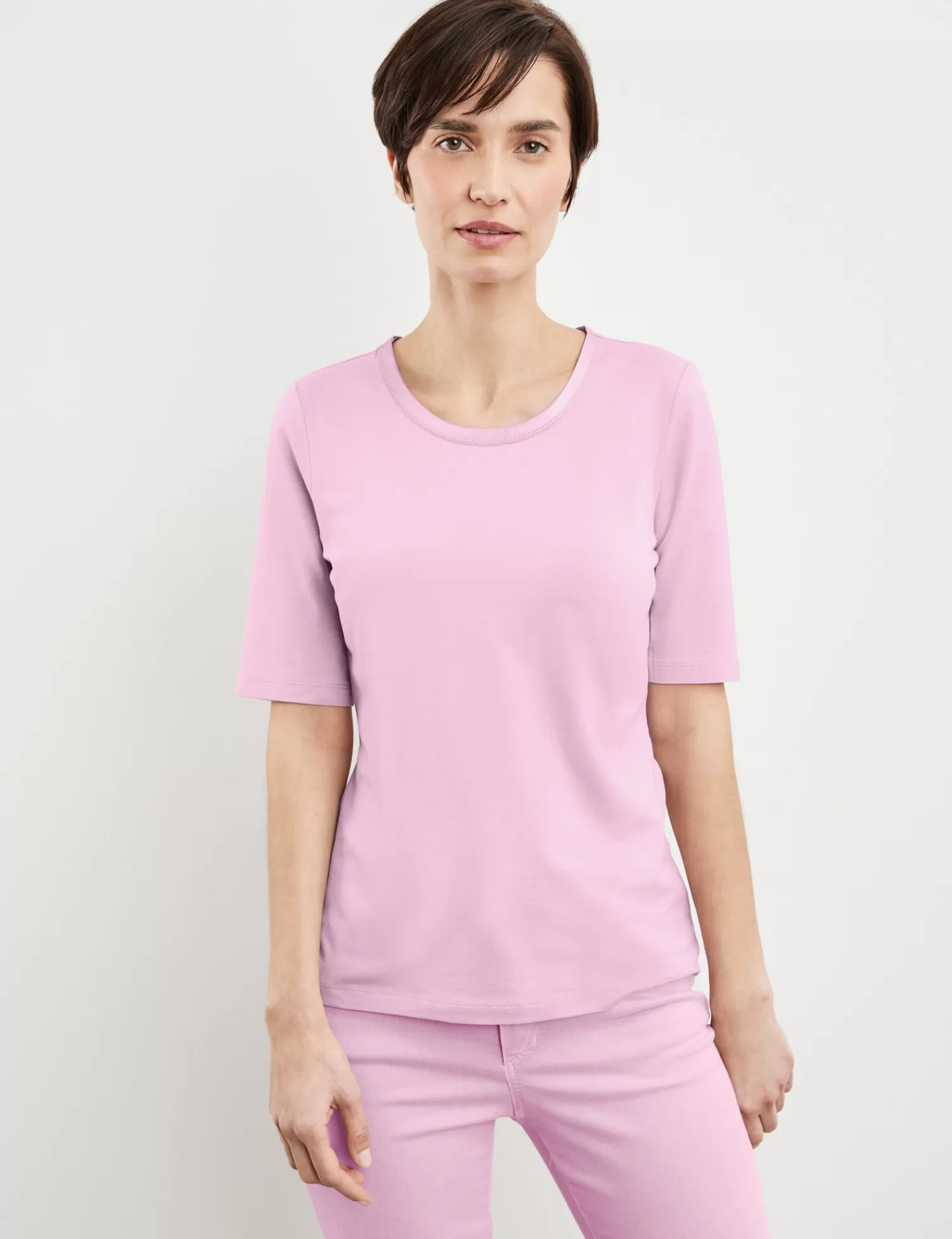 Best Halbarmshirt Mit Satin-Detail Damen T-Shirts