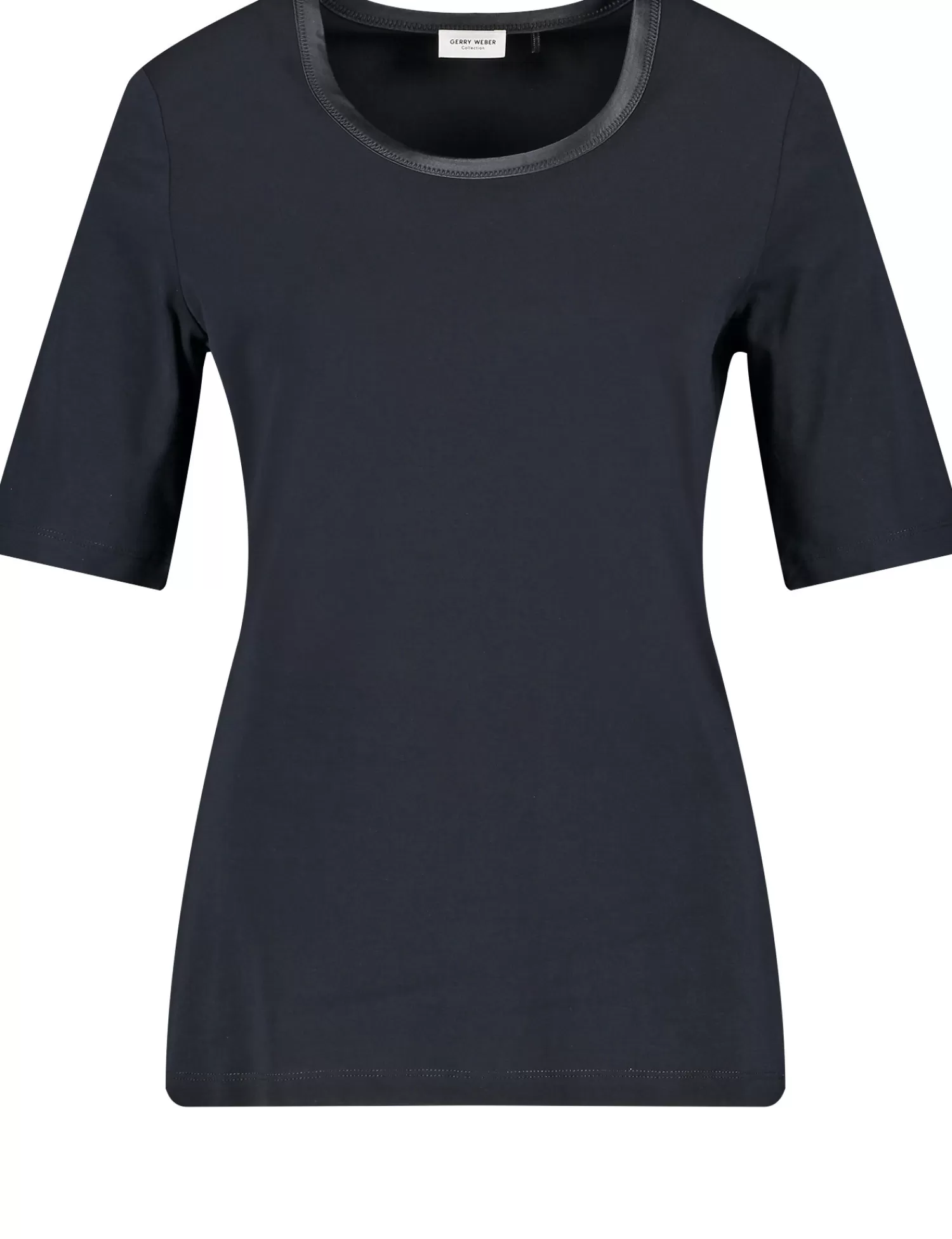 Discount Halbarmshirt Mit Satin-Detail Damen T-Shirts