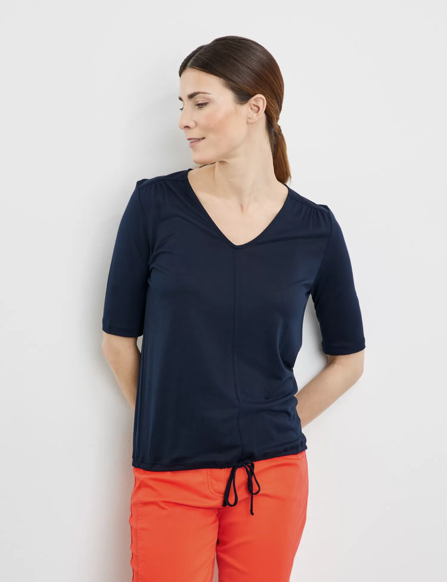 Fashion Halbarmshirt Mit Tunnelband Damen Tops