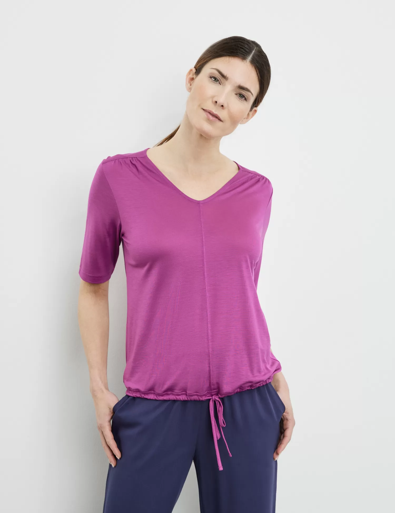 Outlet Halbarmshirt Mit Tunnelband Damen Tops