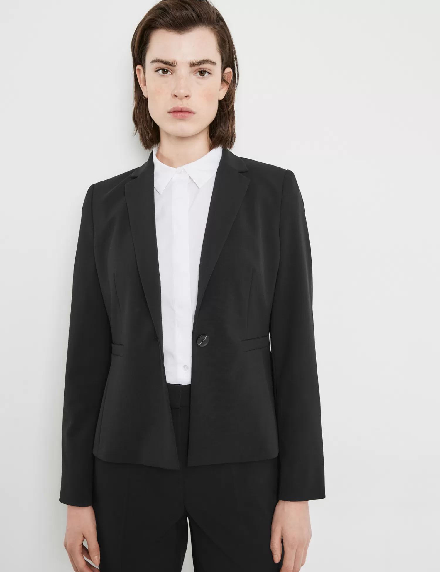 Clearance Klassischer Blazer Aus Knitterarmer Qualitat Damen Elegante Blazer