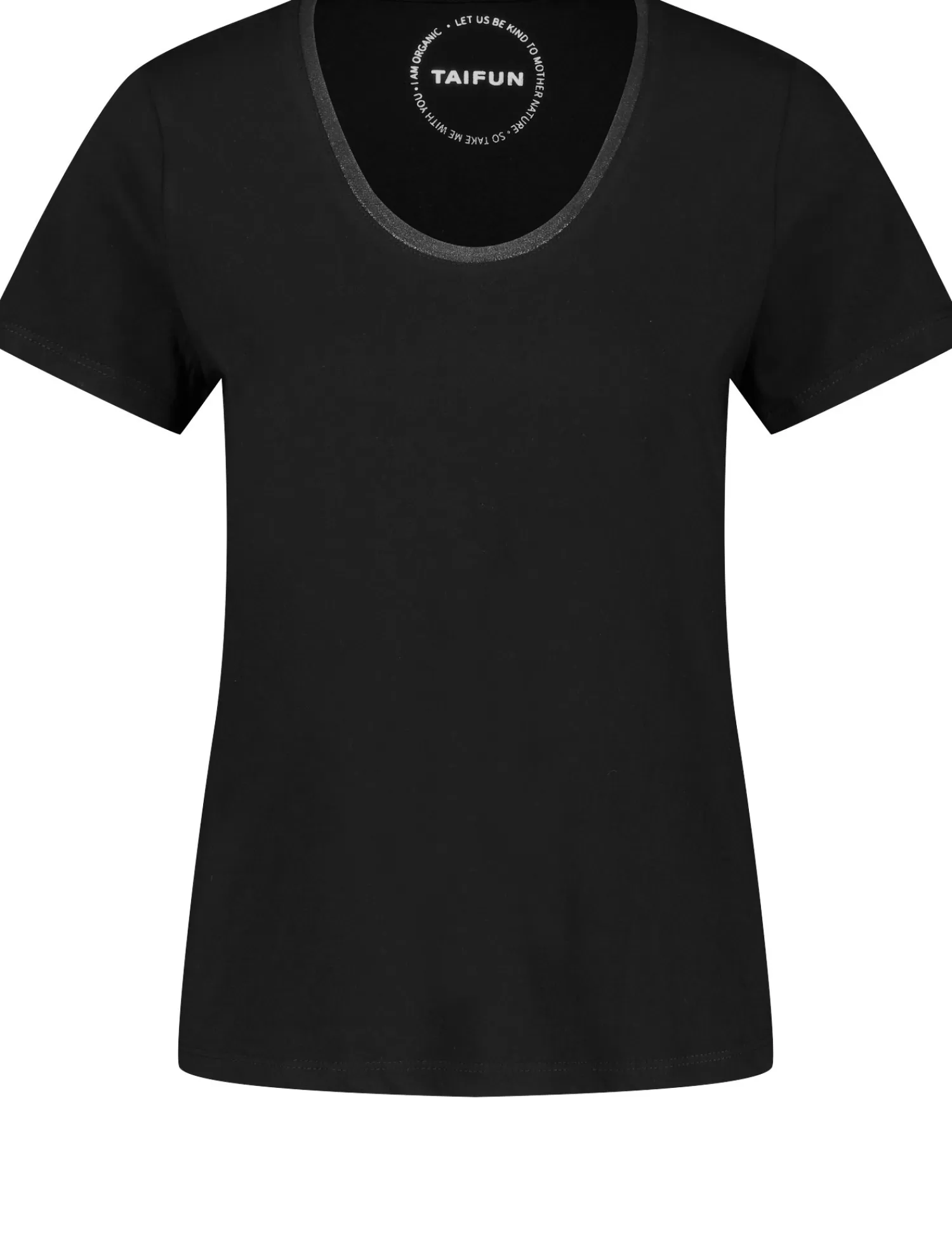 Clearance Kurzarmshirt Mit Glitzernder Ausschnittkante Damen T-Shirts