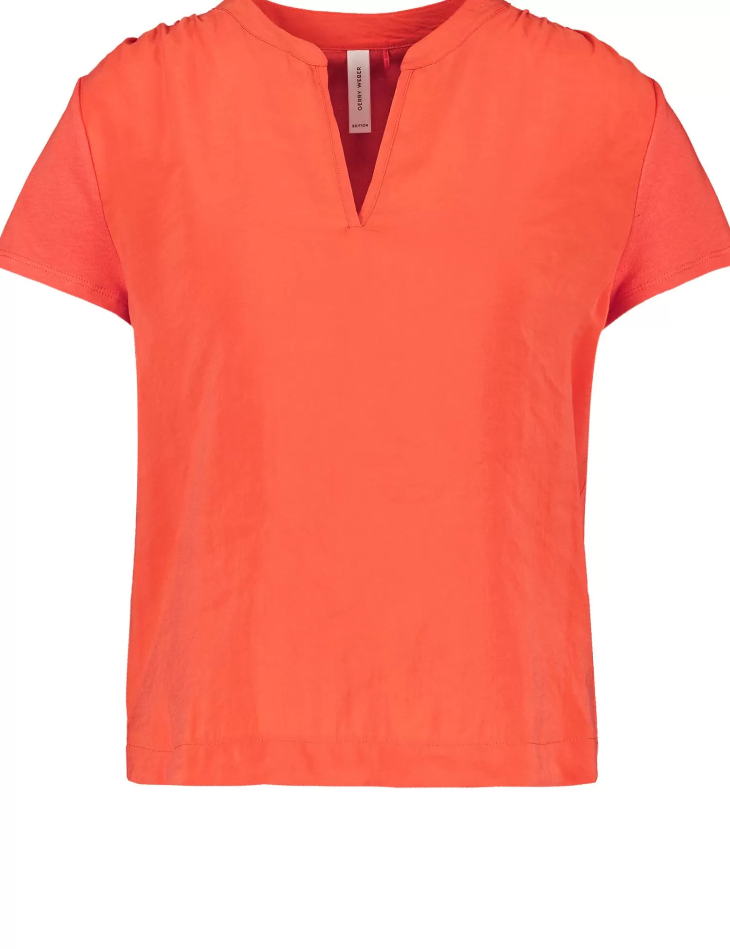 Shop Kurzarmshirt Mit Material-Patch Damen Blusenshirts