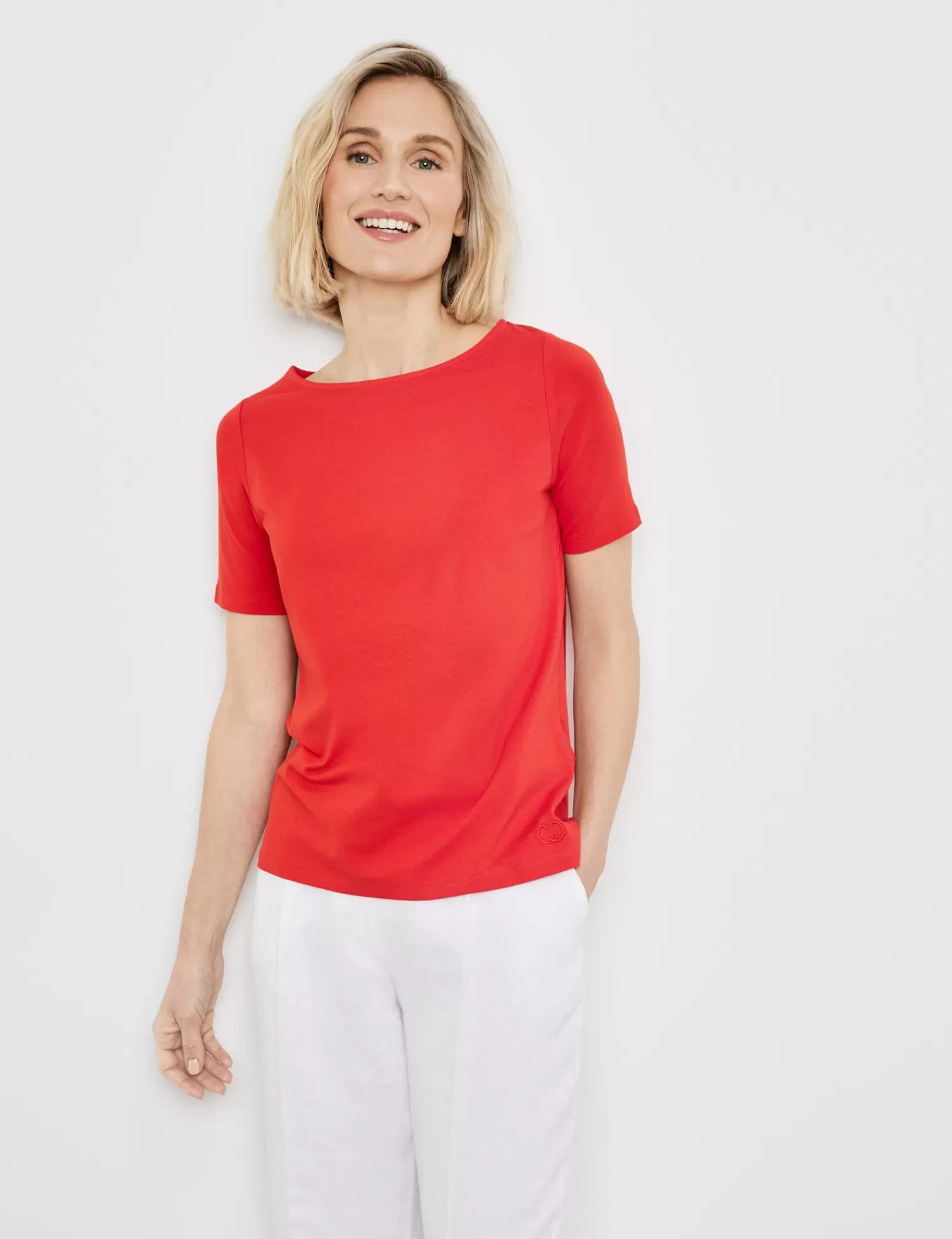 Outlet Kurzarmshirt Mit U-Bootausschnitt Damen T-Shirts