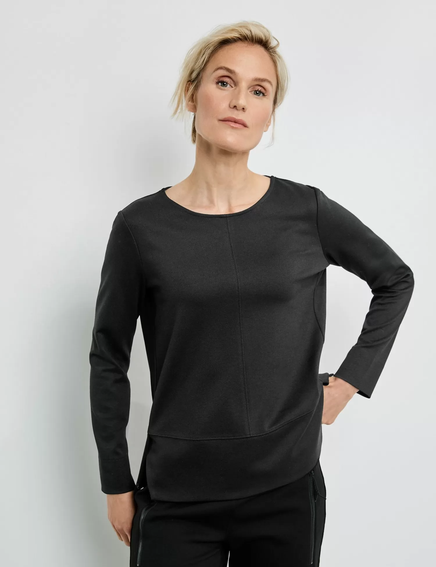 Best Langarmshirt Mit Teilungsnahten Damen Pullover