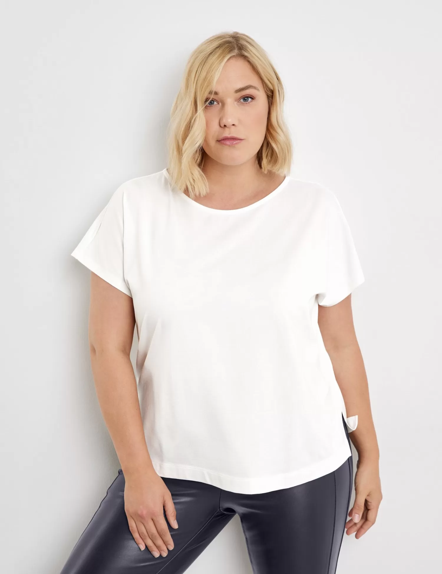 Sale Lassiges Basic-Shirt Mit Ruckenfalte Damen T-Shirts