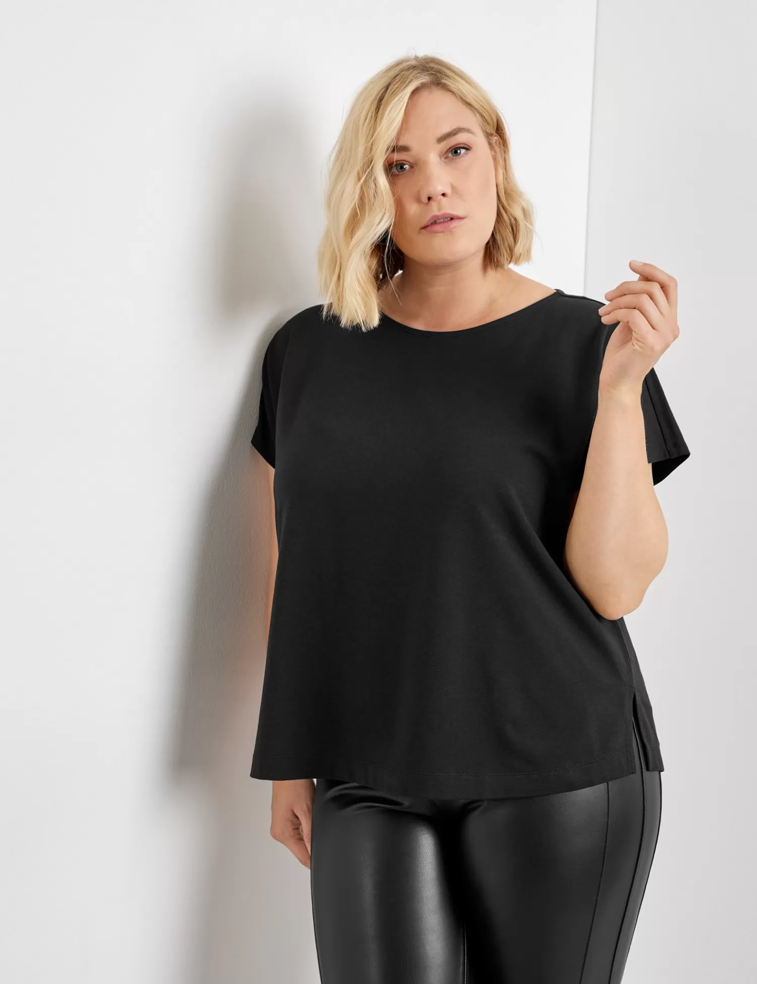 New Lassiges Basic-Shirt Mit Ruckenfalte Damen T-Shirts