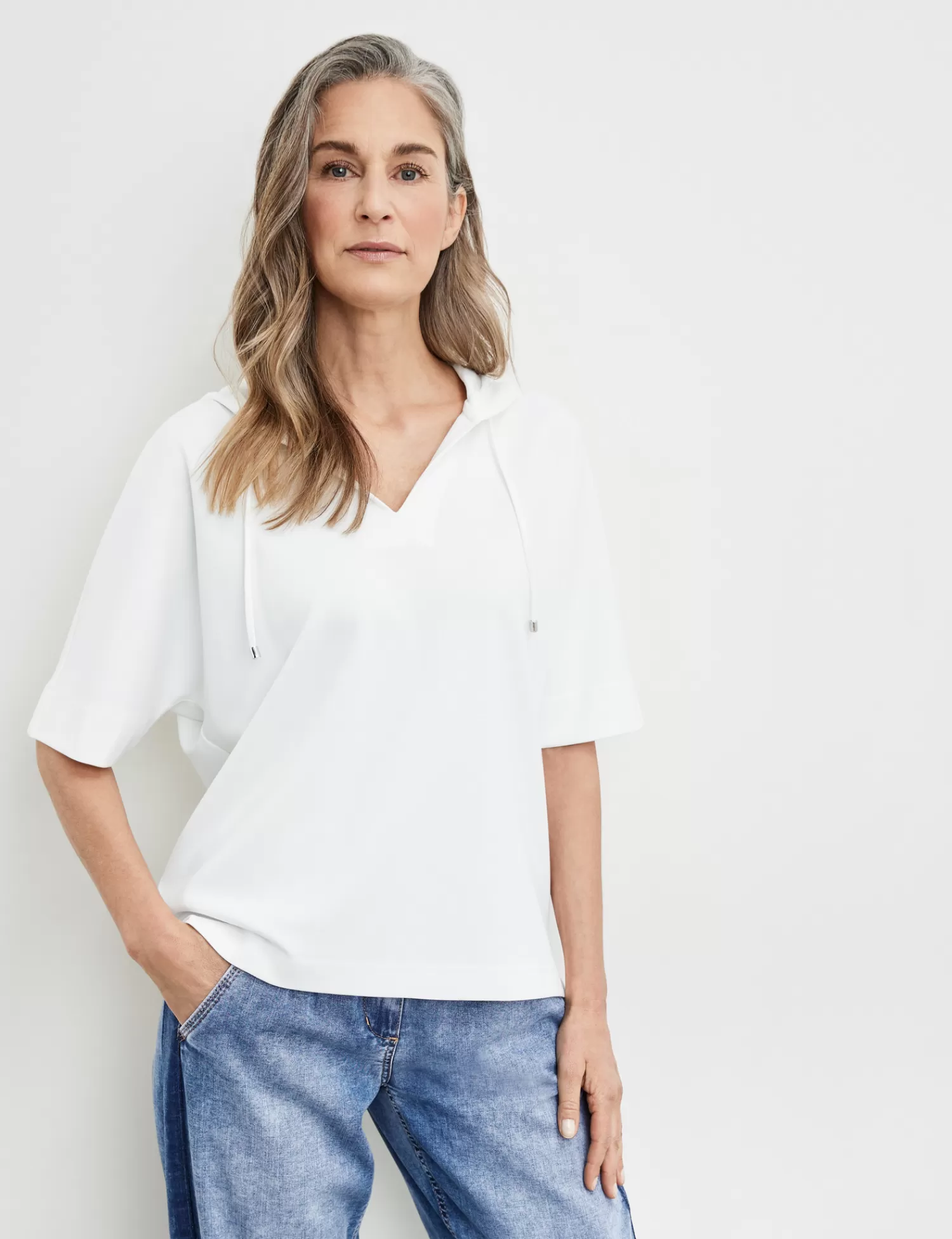 New Legeres Halbarmshirt Mit Kapuze Damen Halbarmshirts