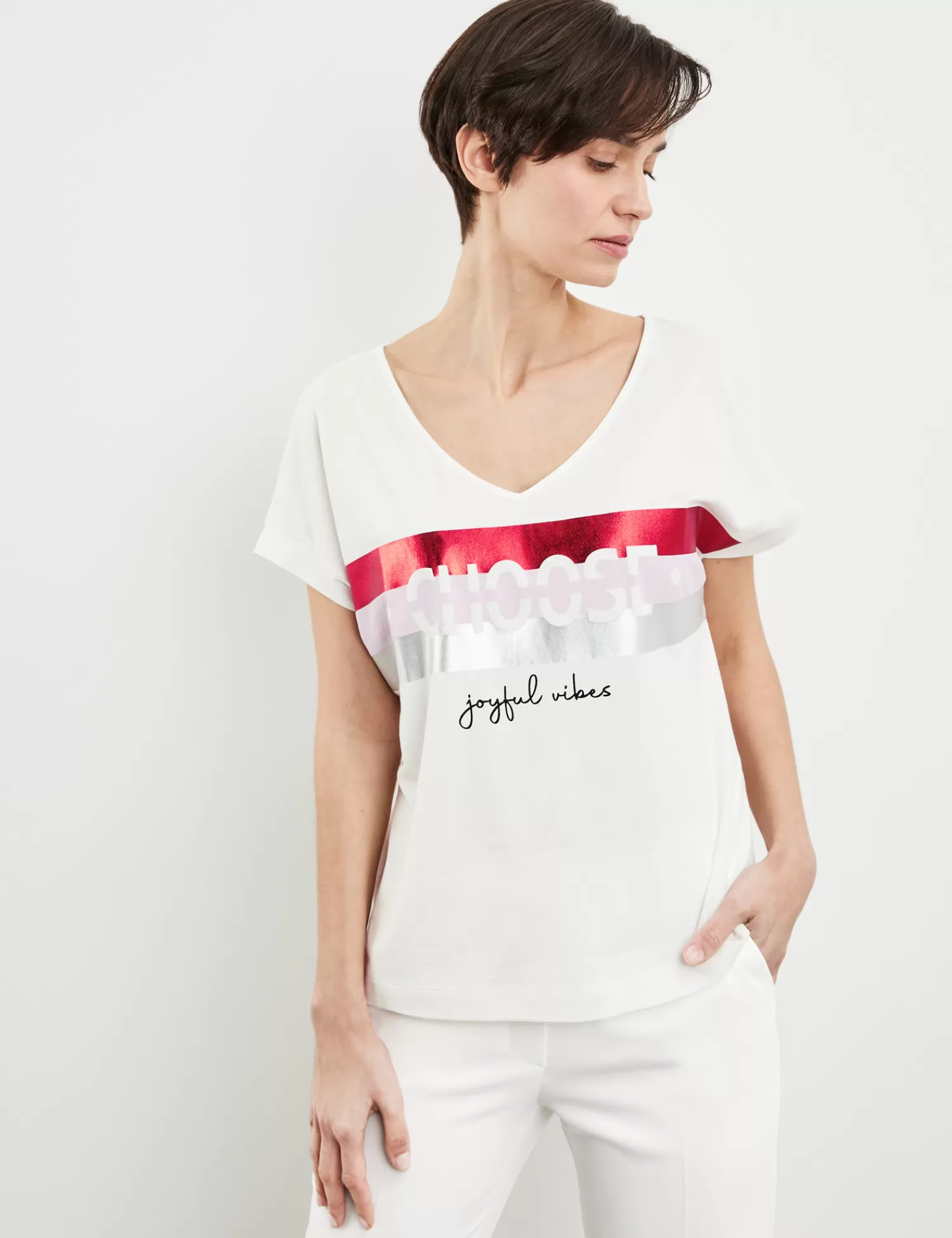 Best Legeres T-Shirt Mit Wording-Detail Damen T-Shirts