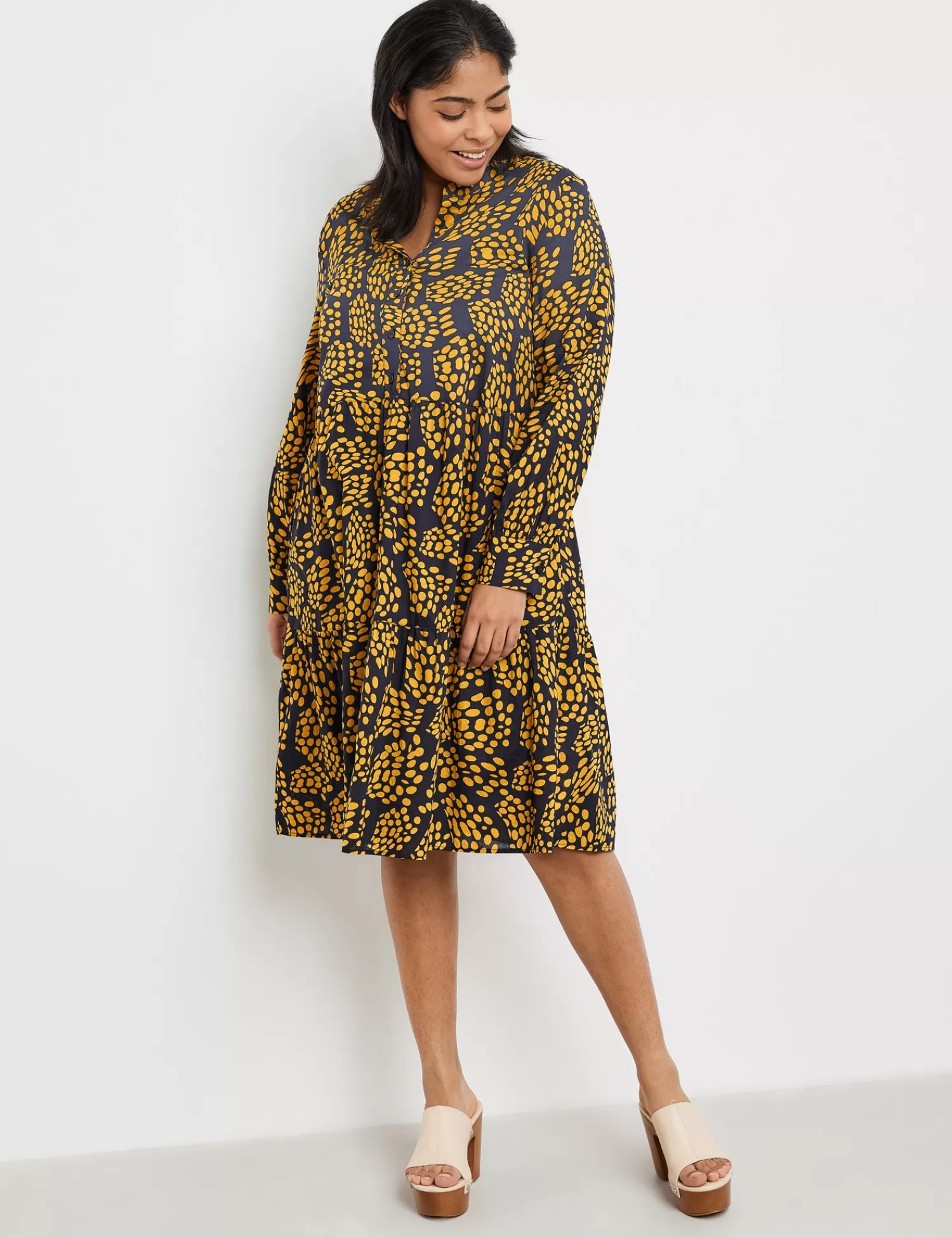 Discount Luftiges A-Linien-Kleid Mit Print Damen Sommerkleider