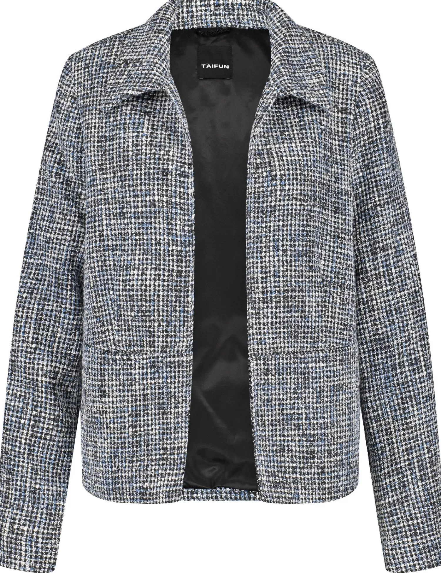 Fashion Offene Blazerjacke Mit Boucle-Optik Damen Kurzblazer