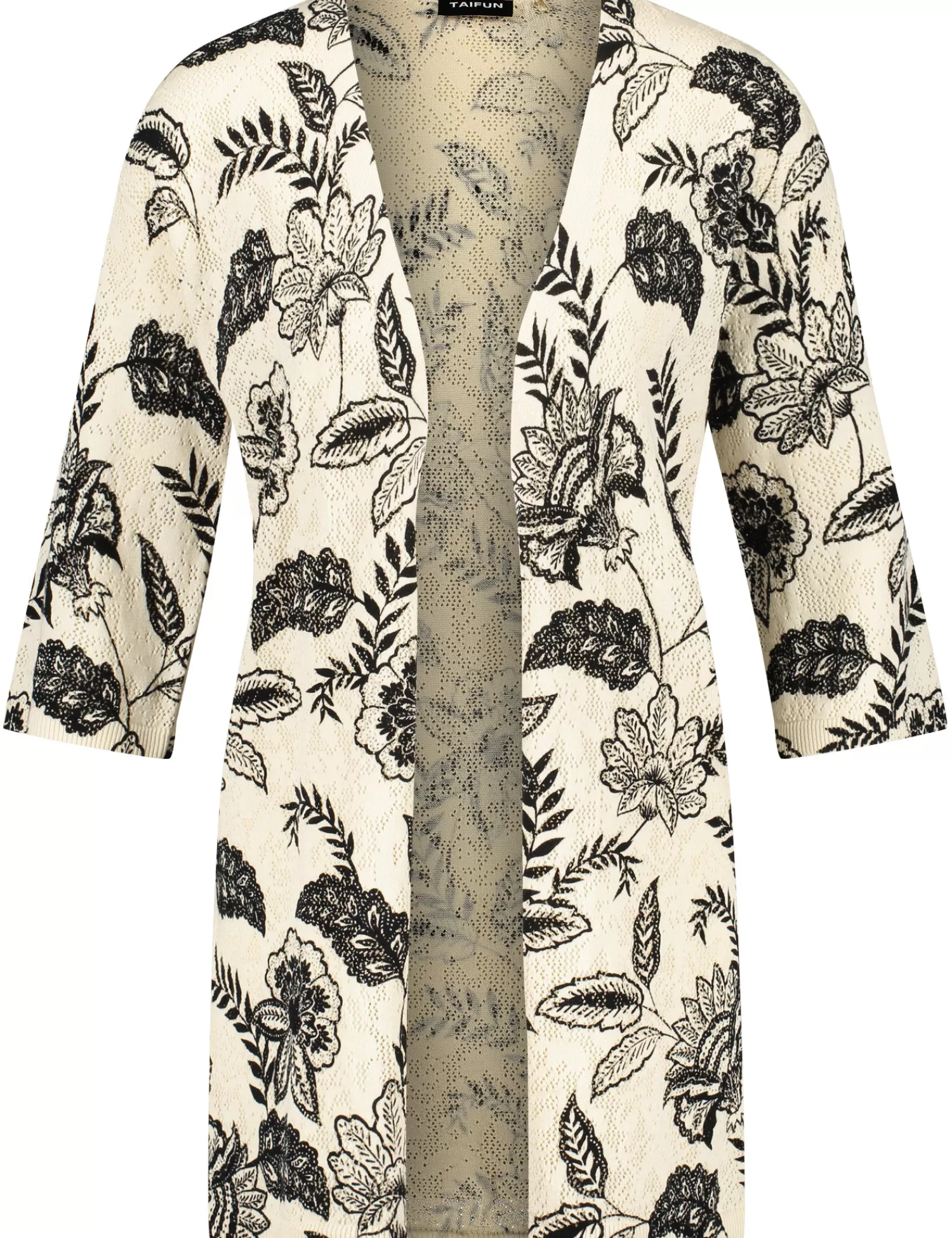 Outlet Offene Strickjacke Mit Floral-Print Damen Strickjacken / Cardigans