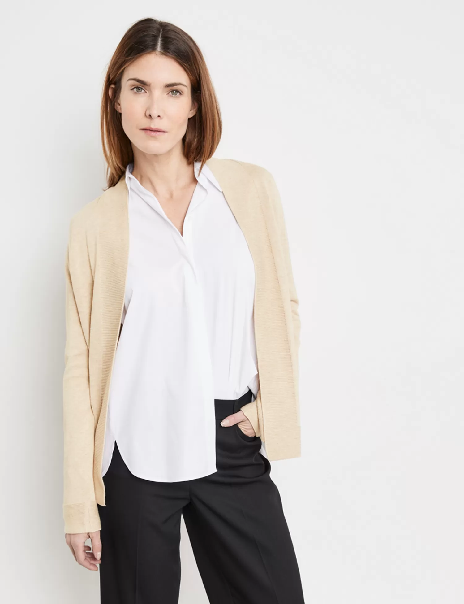 Best Sale Offener Cardigan Mit Strickmix Damen Strickjacken / Cardigans