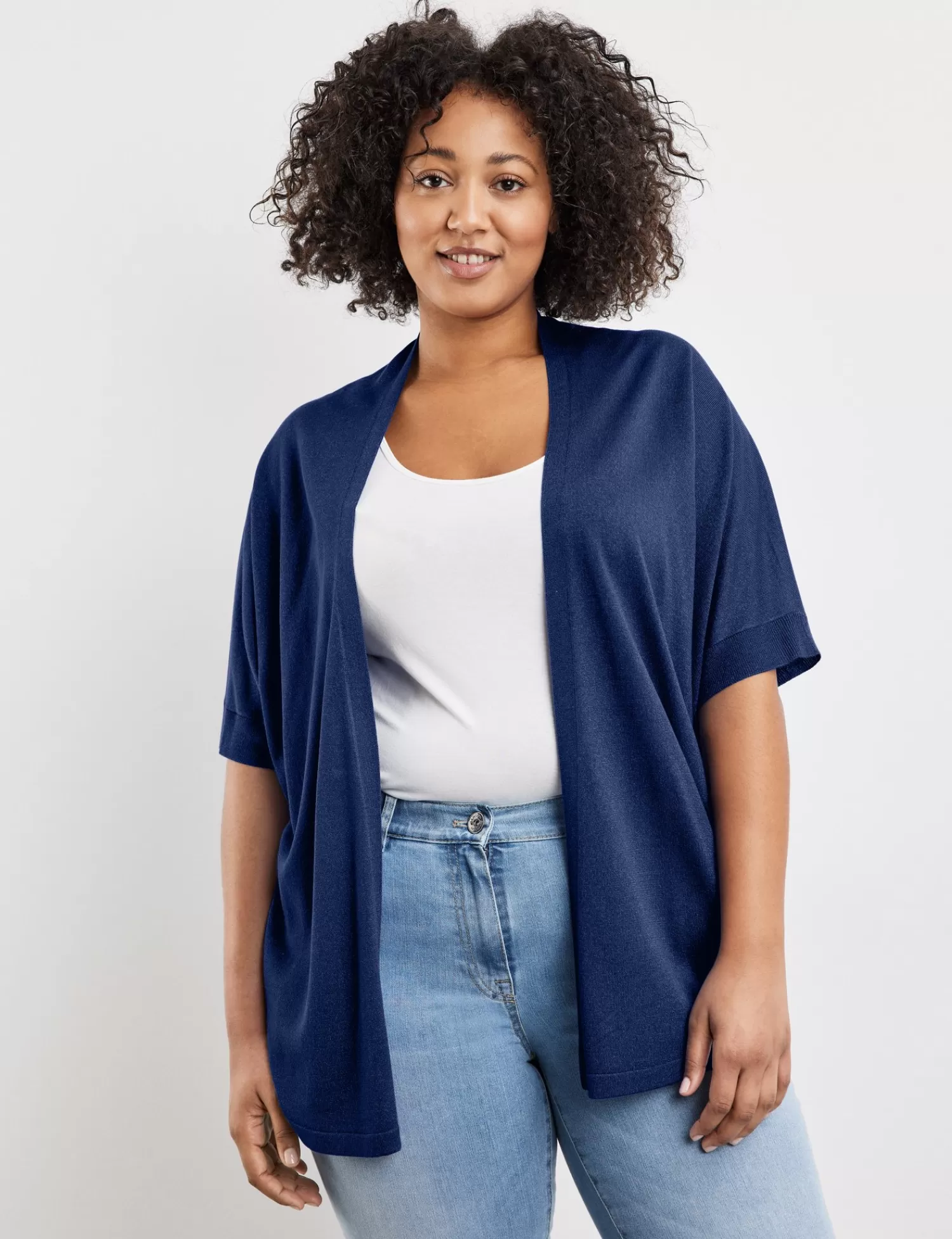 Cheap Oversized-Strickjacke Mit Halbem Arm Damen Strickjacken / Cardigans