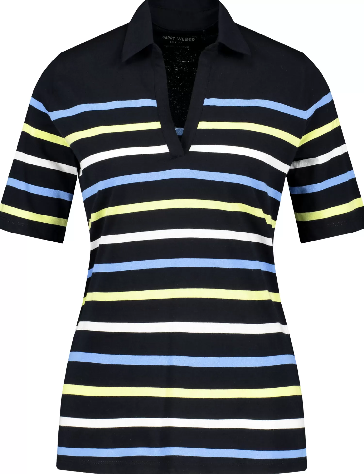 Clearance Poloshirt Mit Ringeldessin Damen Halbarmshirts