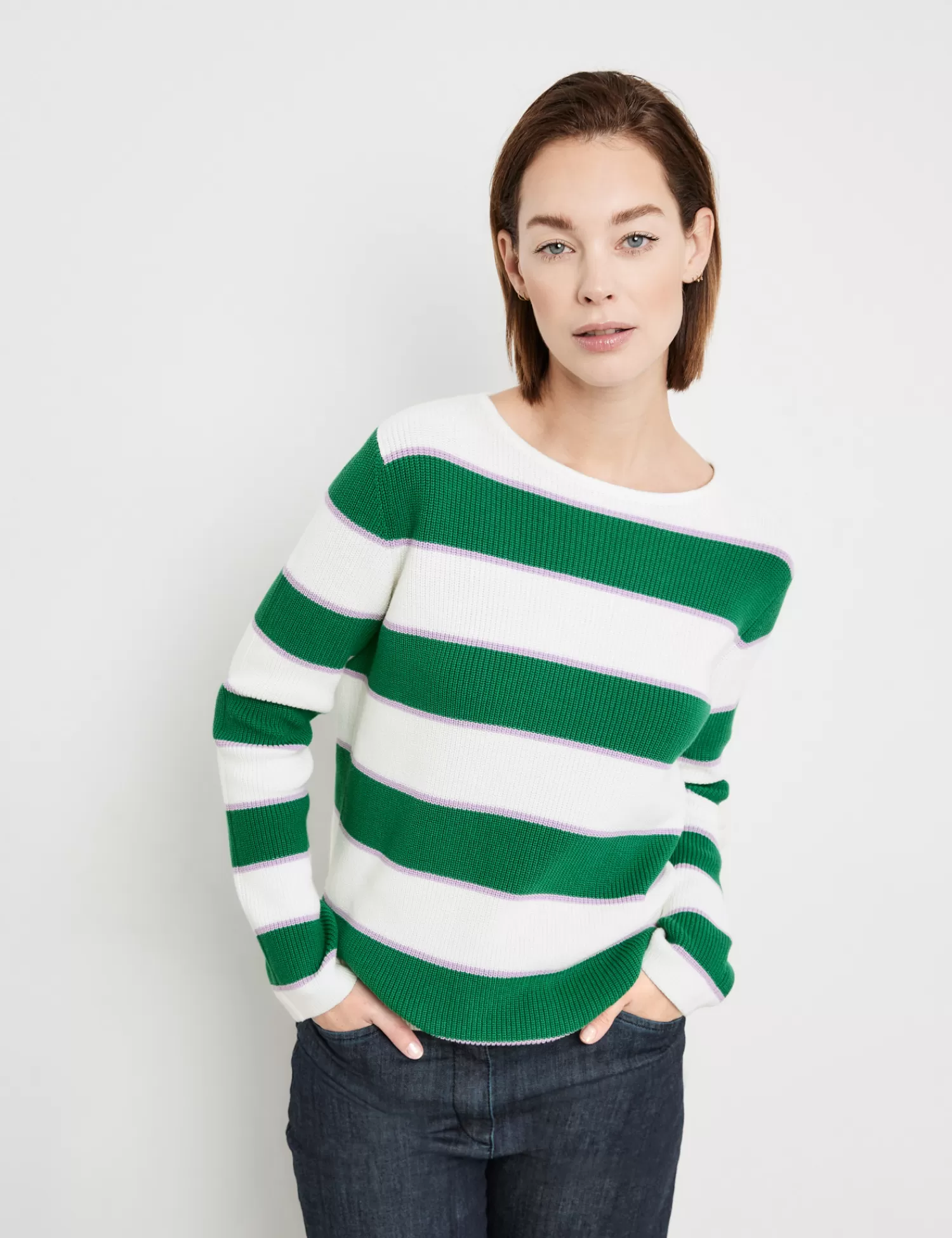 Cheap Pullover Mit Blockstreifen Damen Pullover