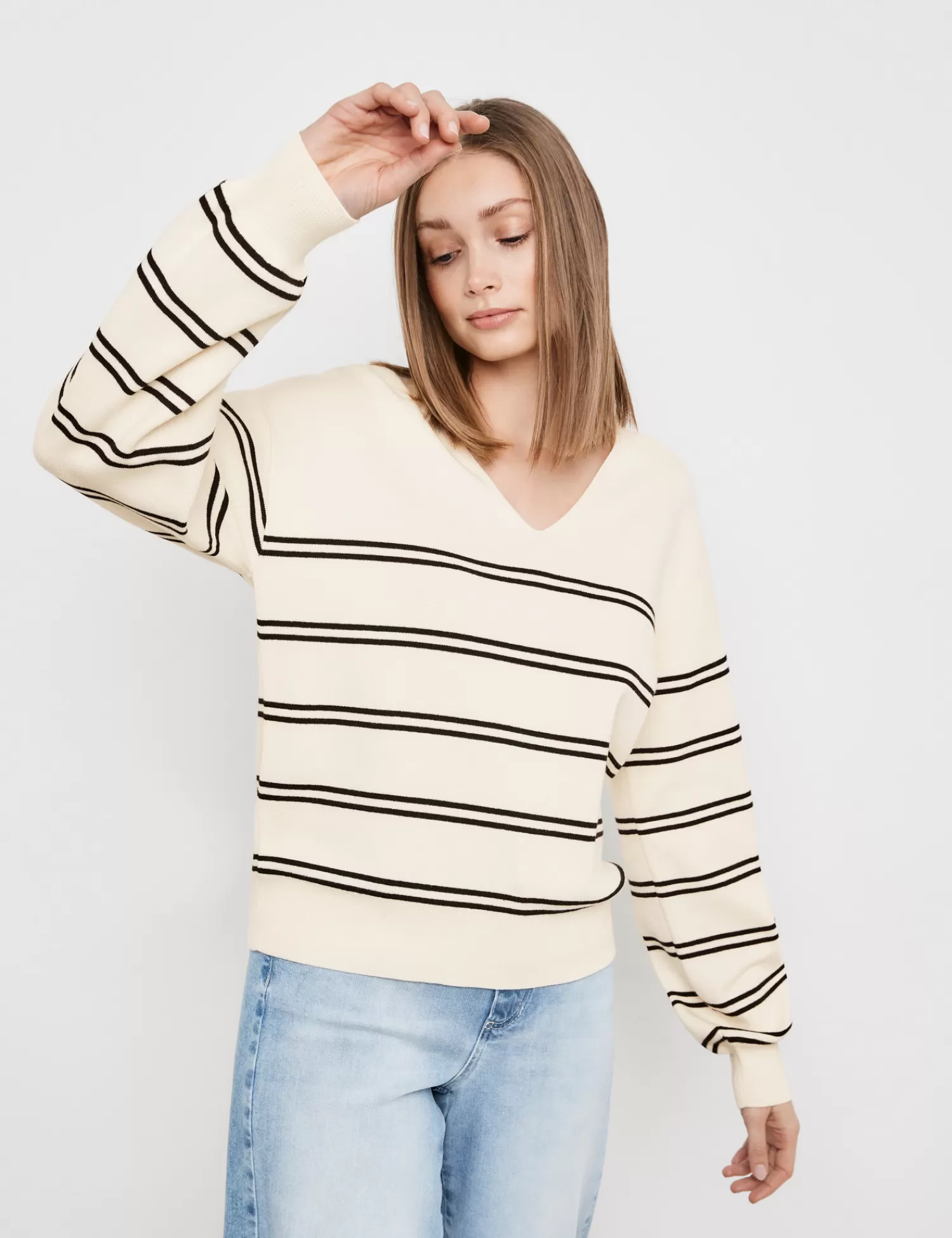 Best Sale Pullover Mit Streifen-Dessin Damen Pullover