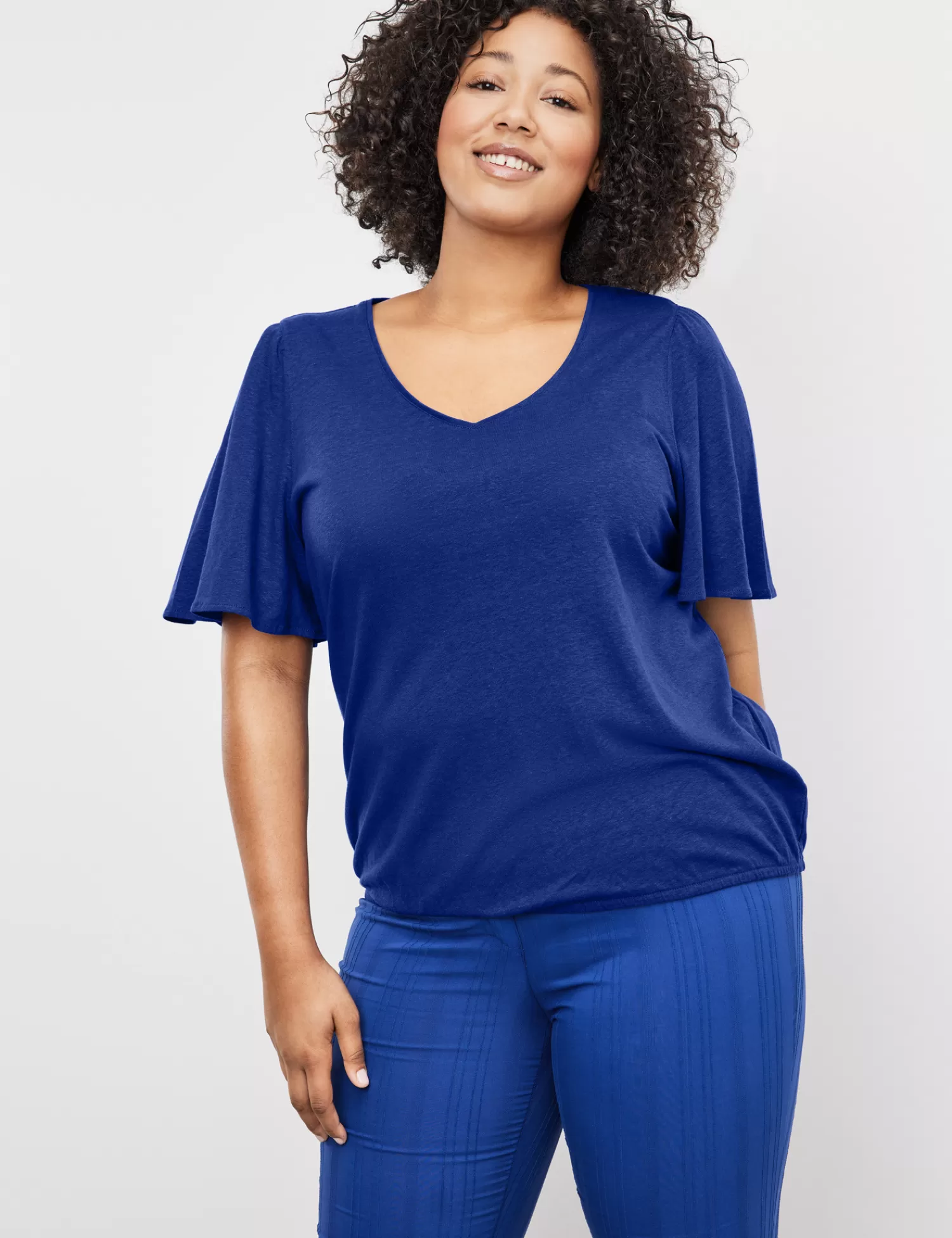 Cheap Shirt Aus Leinen-Mix Damen T-Shirts