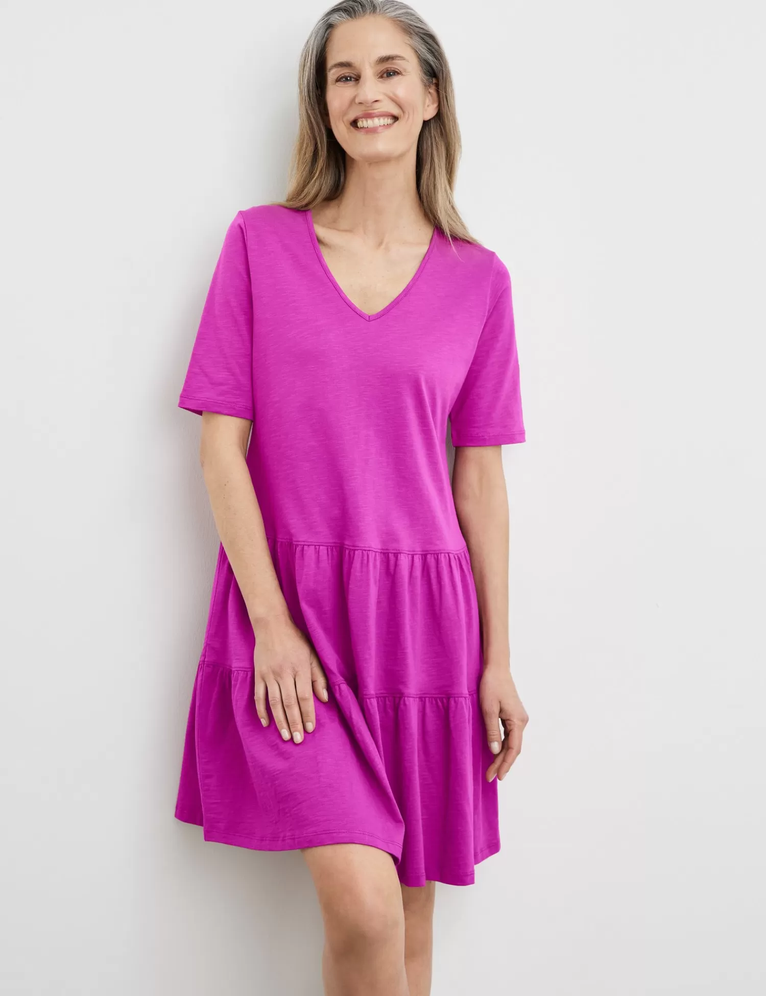 Outlet Shirtkleid Mit Stufenverarbeitung Damen Sommerkleider