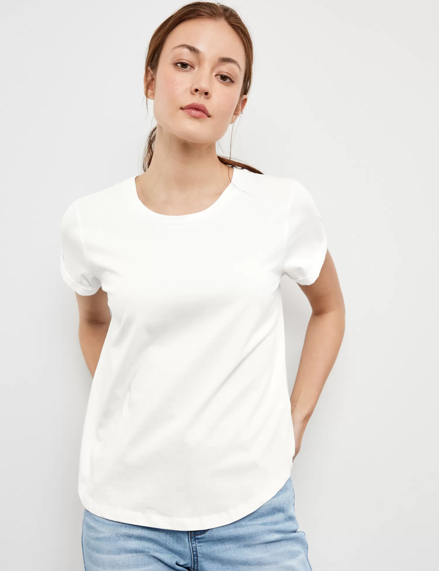 Outlet T-Shirt Mit Deko-Tape Im Rucken Damen T-Shirts