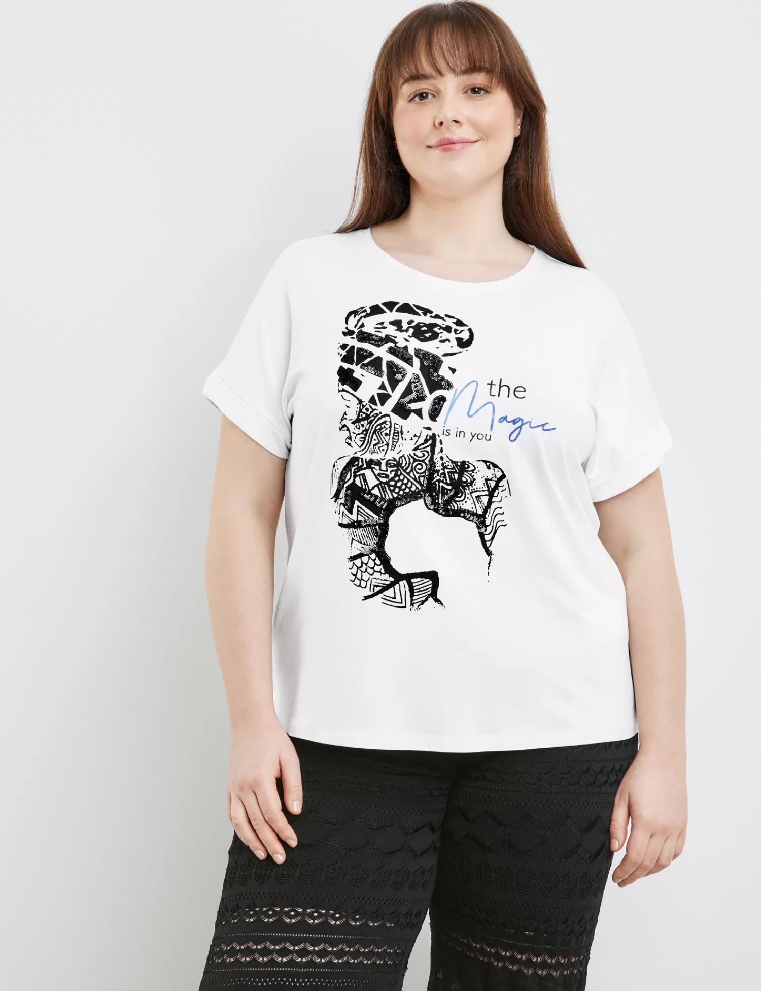 Discount T-Shirt Mit Frontprint Damen T-Shirts