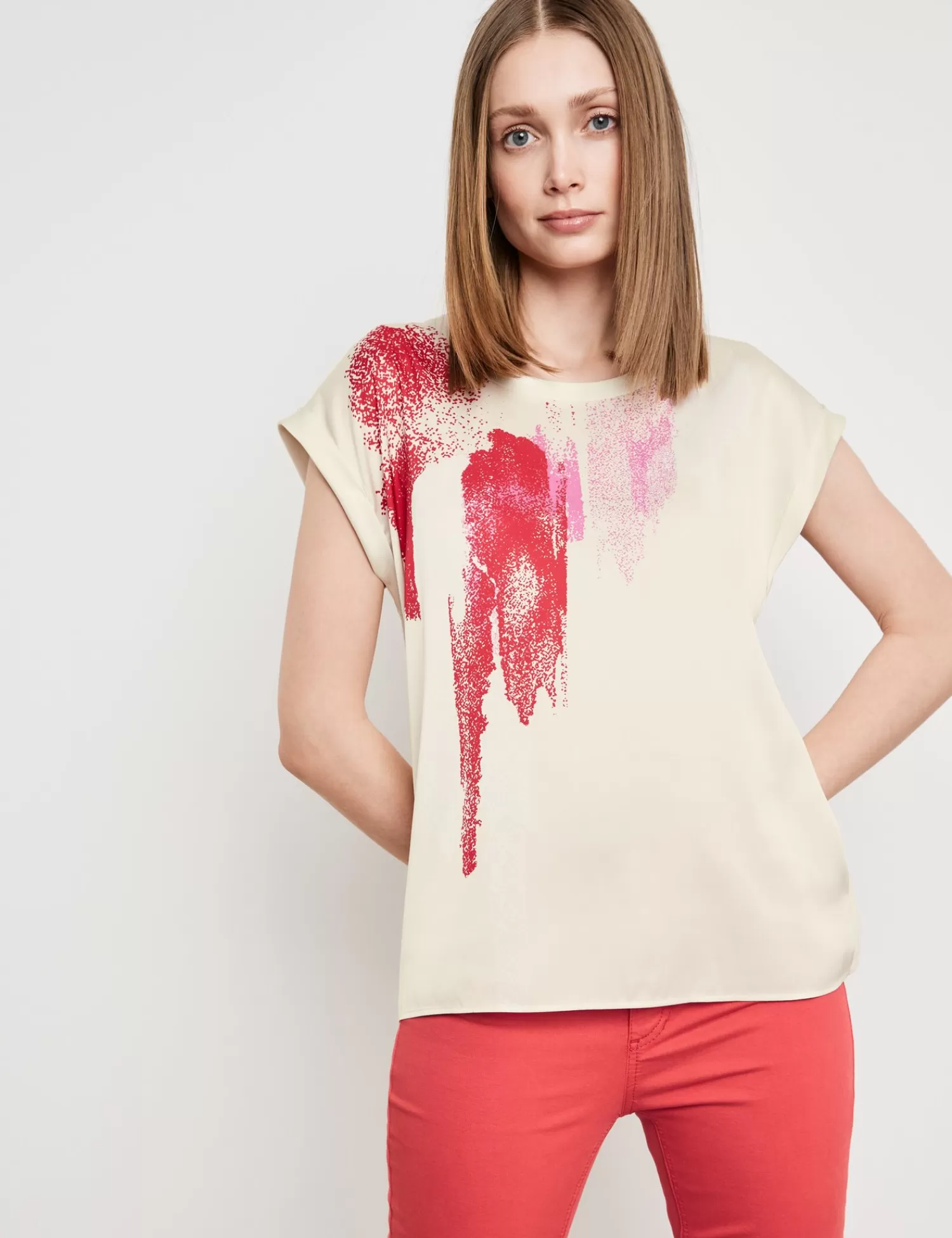 Best Sale T-Shirt Mit Satin-Front Damen T-Shirts