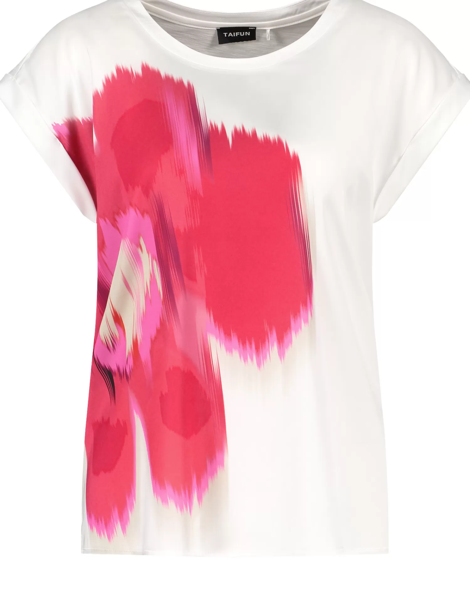 New T-Shirt Mit Satin-Front Damen T-Shirts